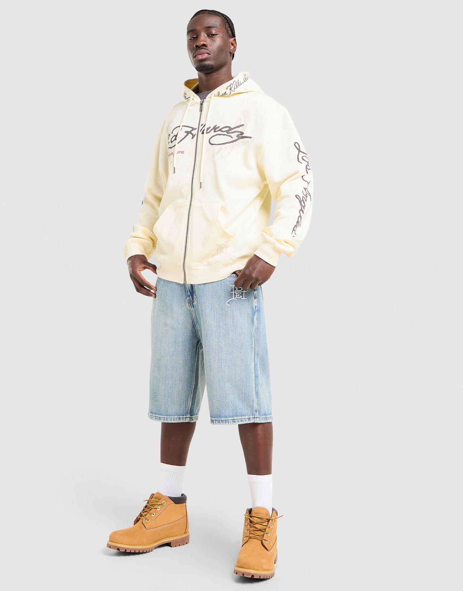 Ed Hardy Floral Denim Jorts