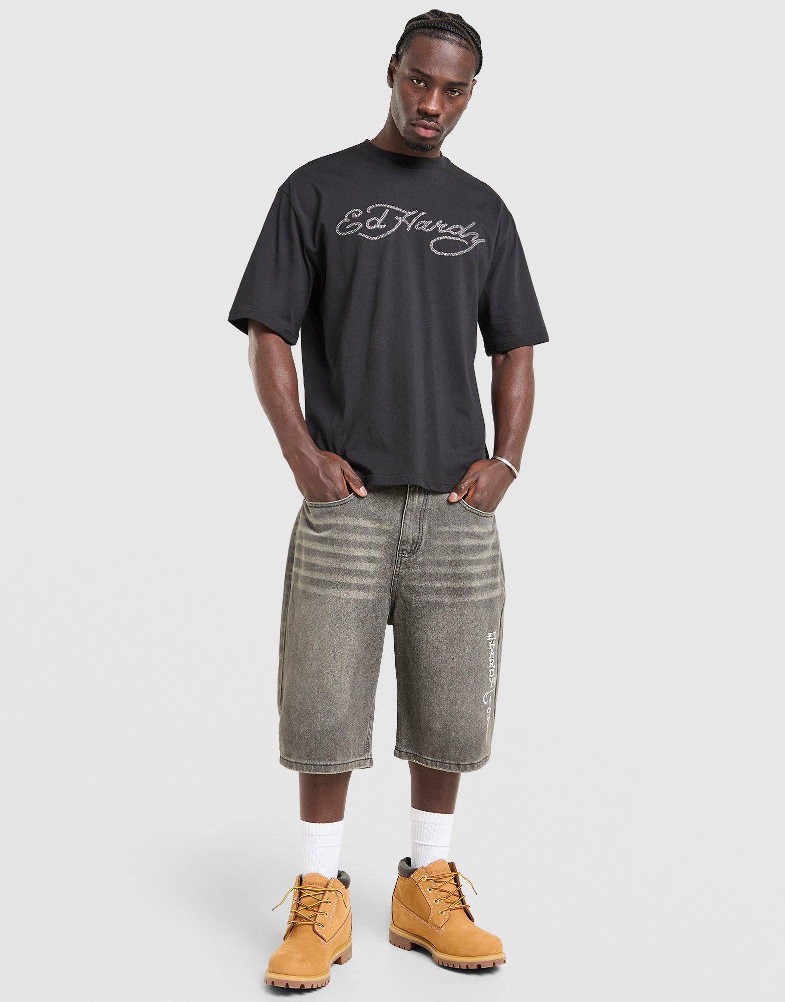 Ed Hardy Diamante Skull T-Shirt