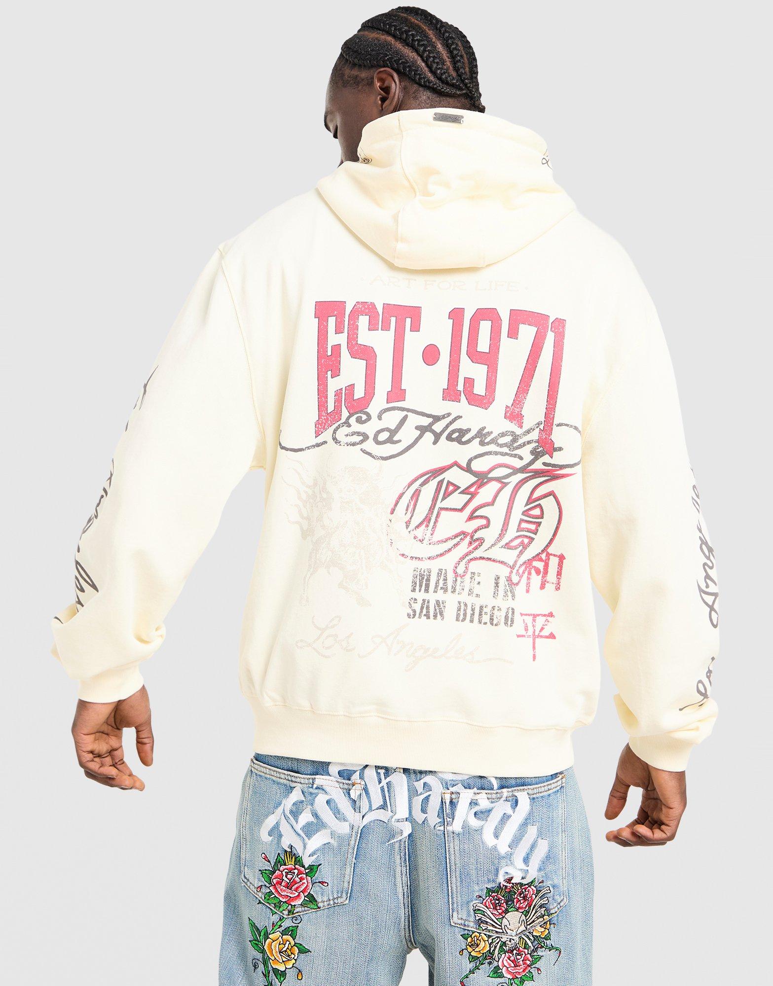 Ed Hardy Fade Tattoo Full Zip Hoodie