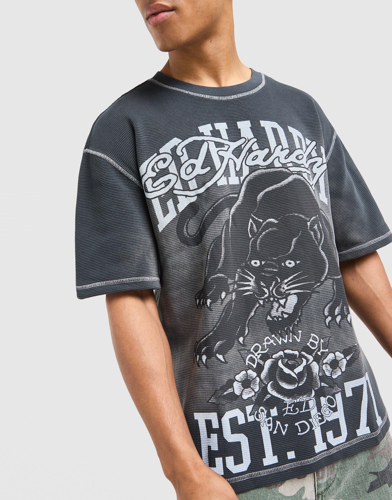 Ed Hardy Waffle Panther T-Shirt