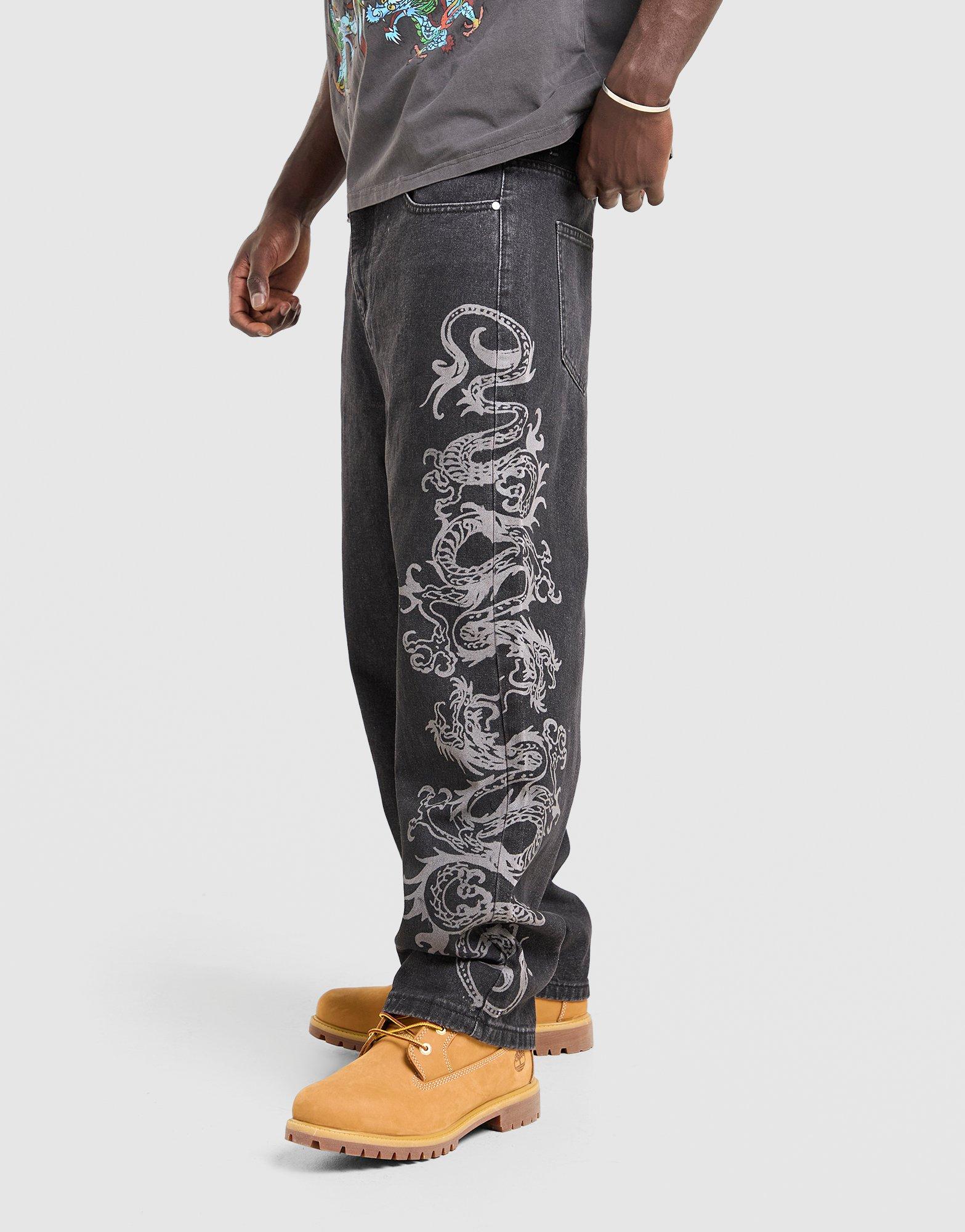 Ed Hardy Tonal Dragon Jeans
