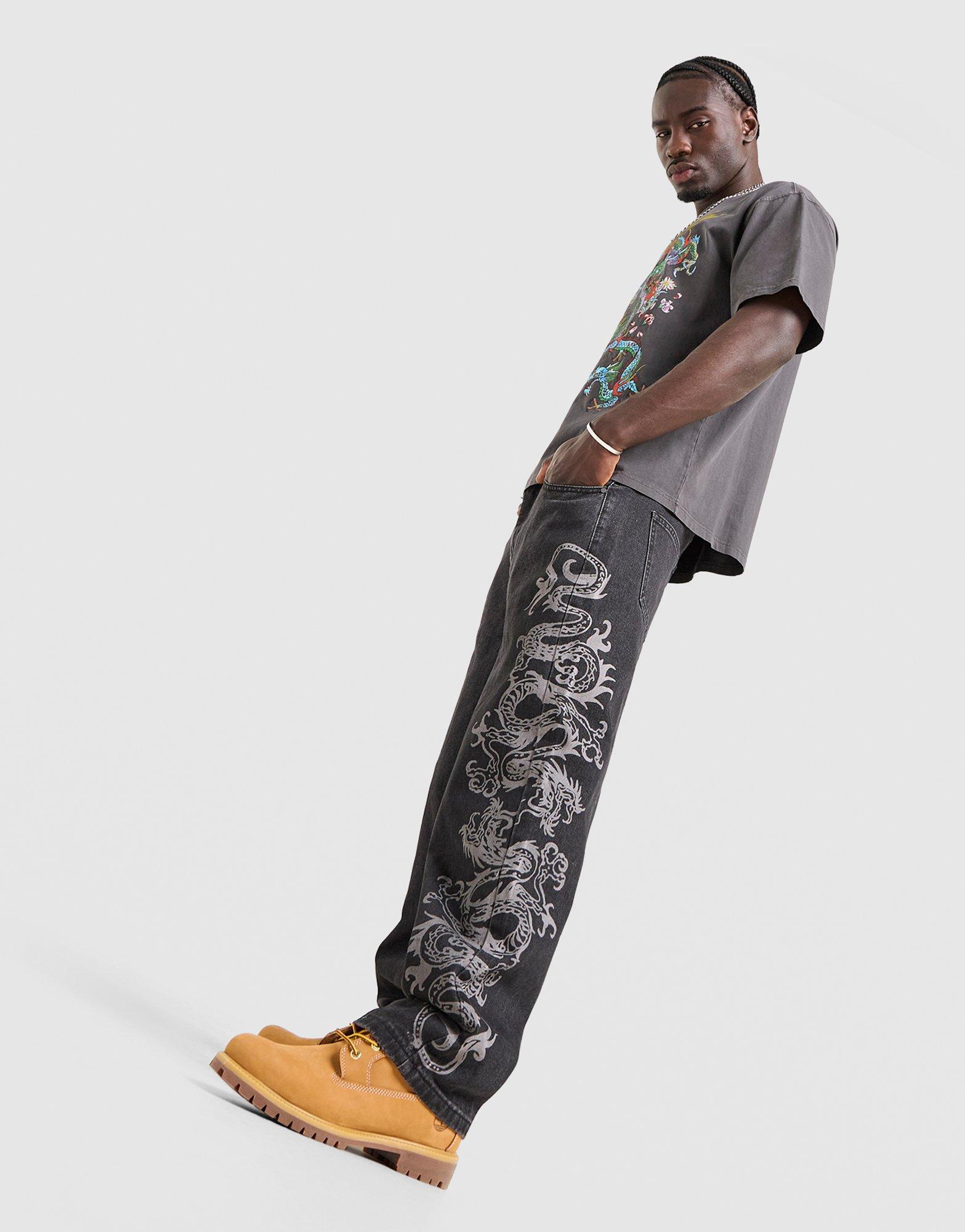 Ed Hardy Tonal Dragon Jeans