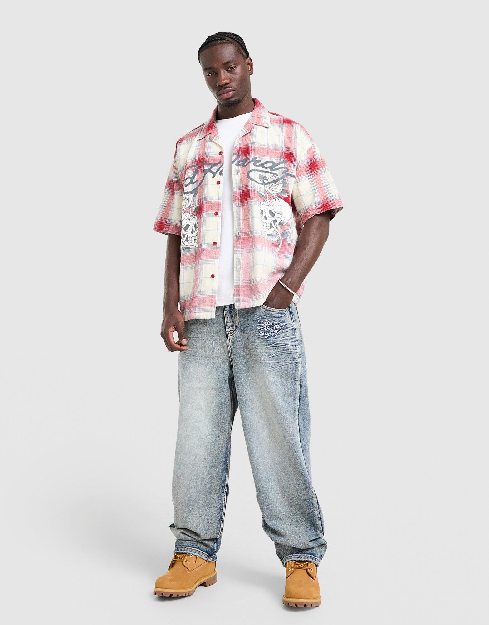 Ed Hardy Checked Skull Shirt