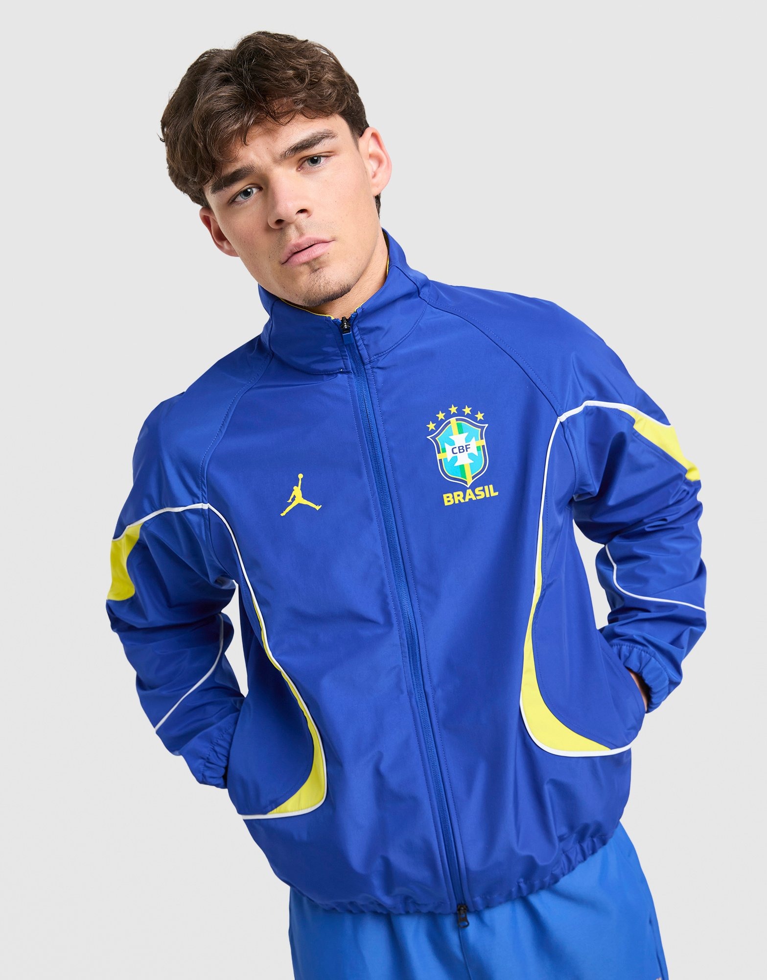 む*ん様 Jordan Brasil サッカージャージ M ユニフォーム Blue Jordan Brazil Woven Jacket - JD Sports Global