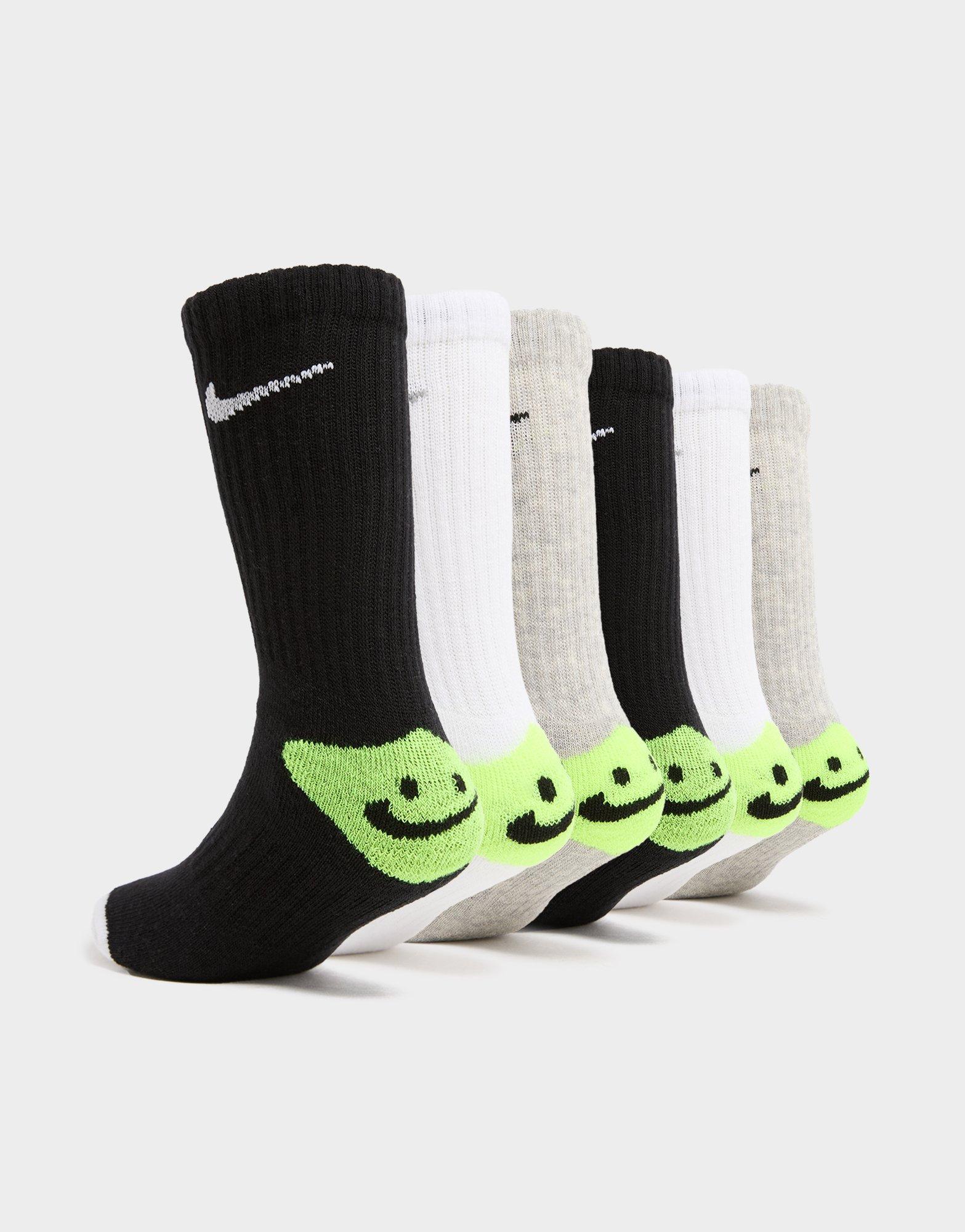 Nike 6-Pack Smiley Crew Socks Junior
