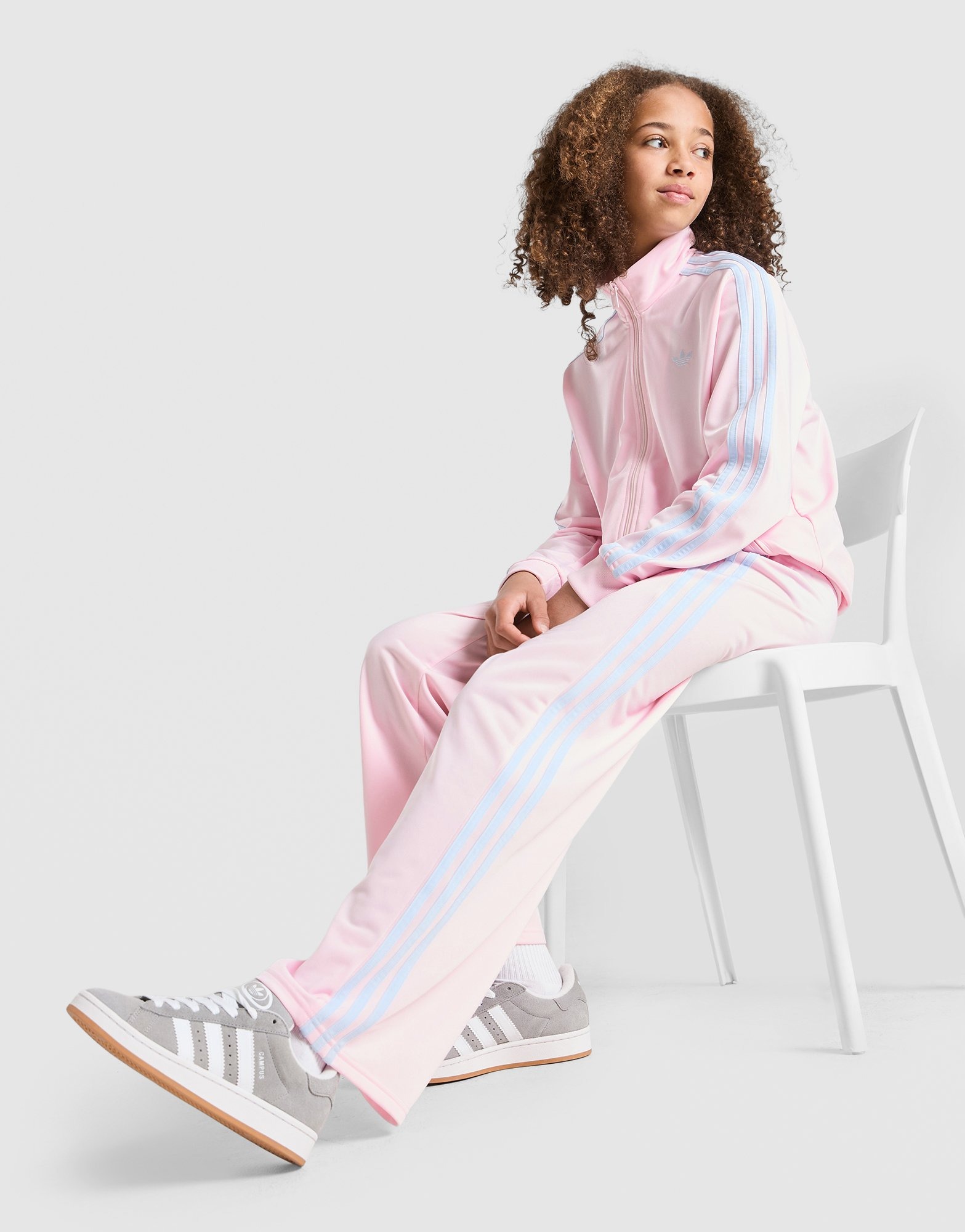 Pink adidas Originals Girls' Firebird Wide Track Pants Junior - JD