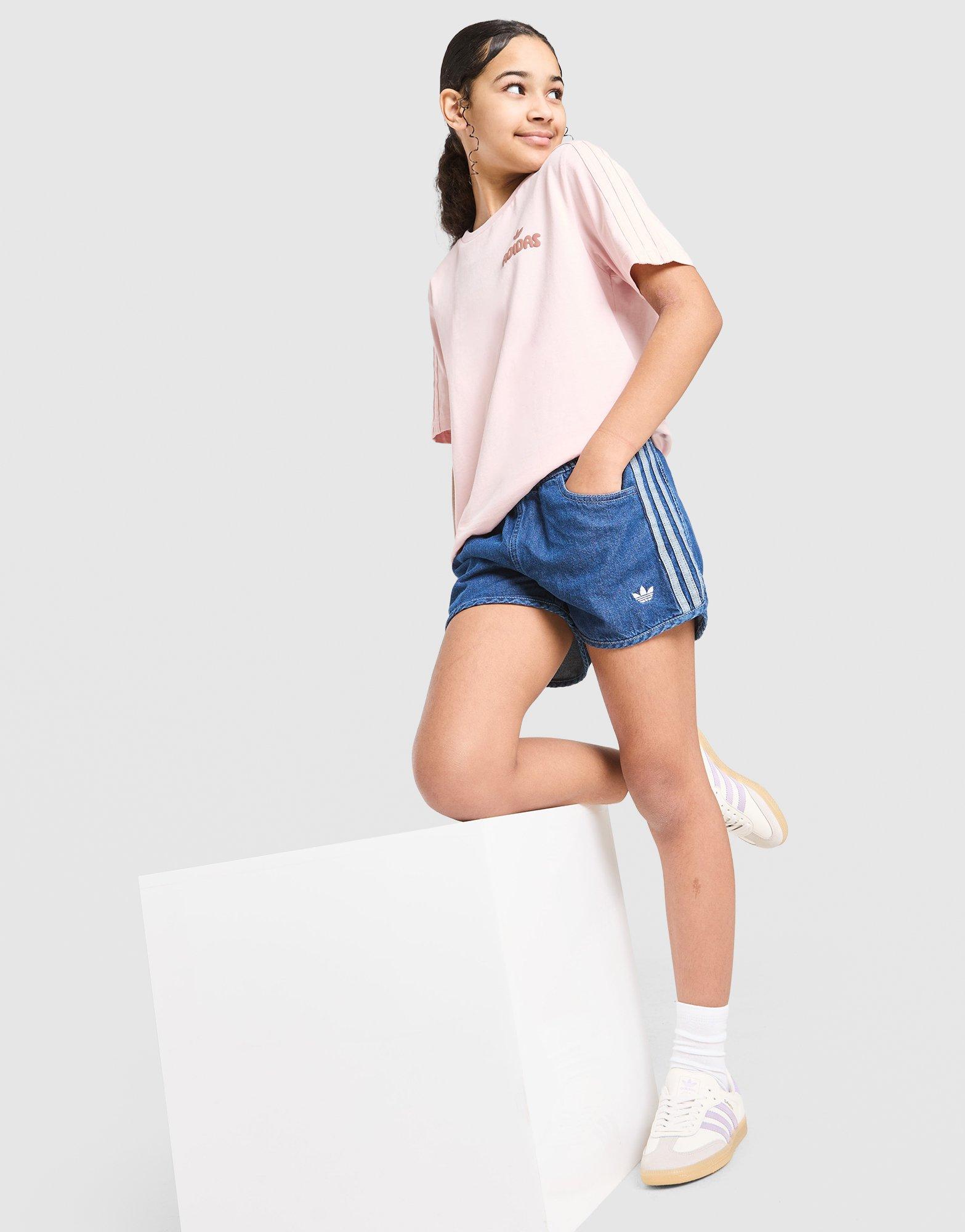 adidas Originals Girls' Denim Shorts Junior