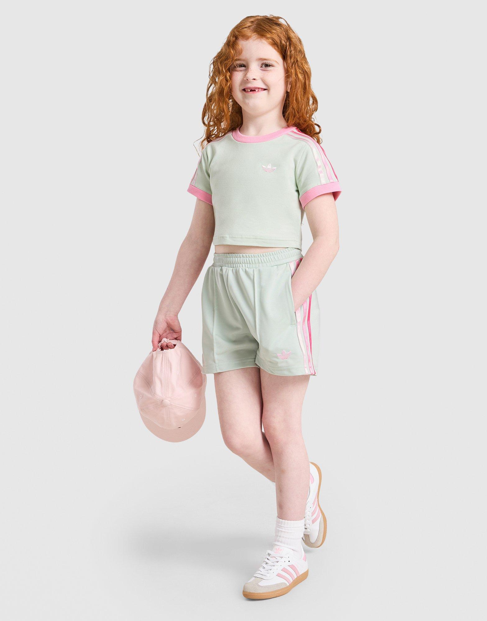 adidas Originals Girls' Firebird T-Shirt/Shorts Set Children