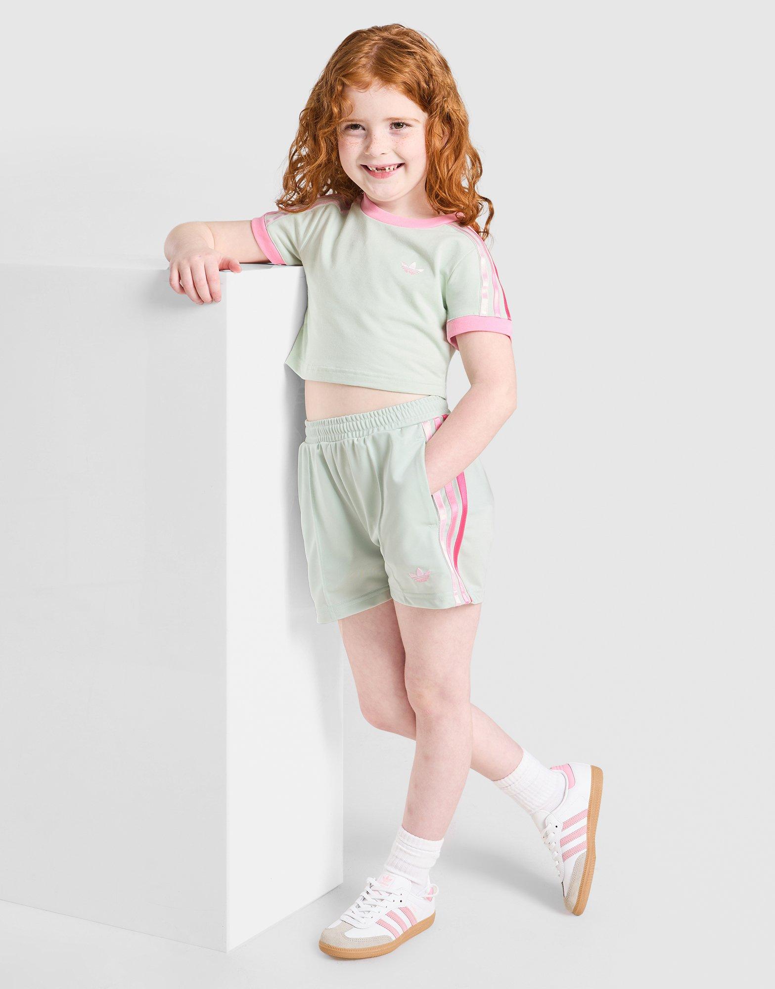 adidas Originals Girls' Firebird T-Shirt/Shorts Set Children