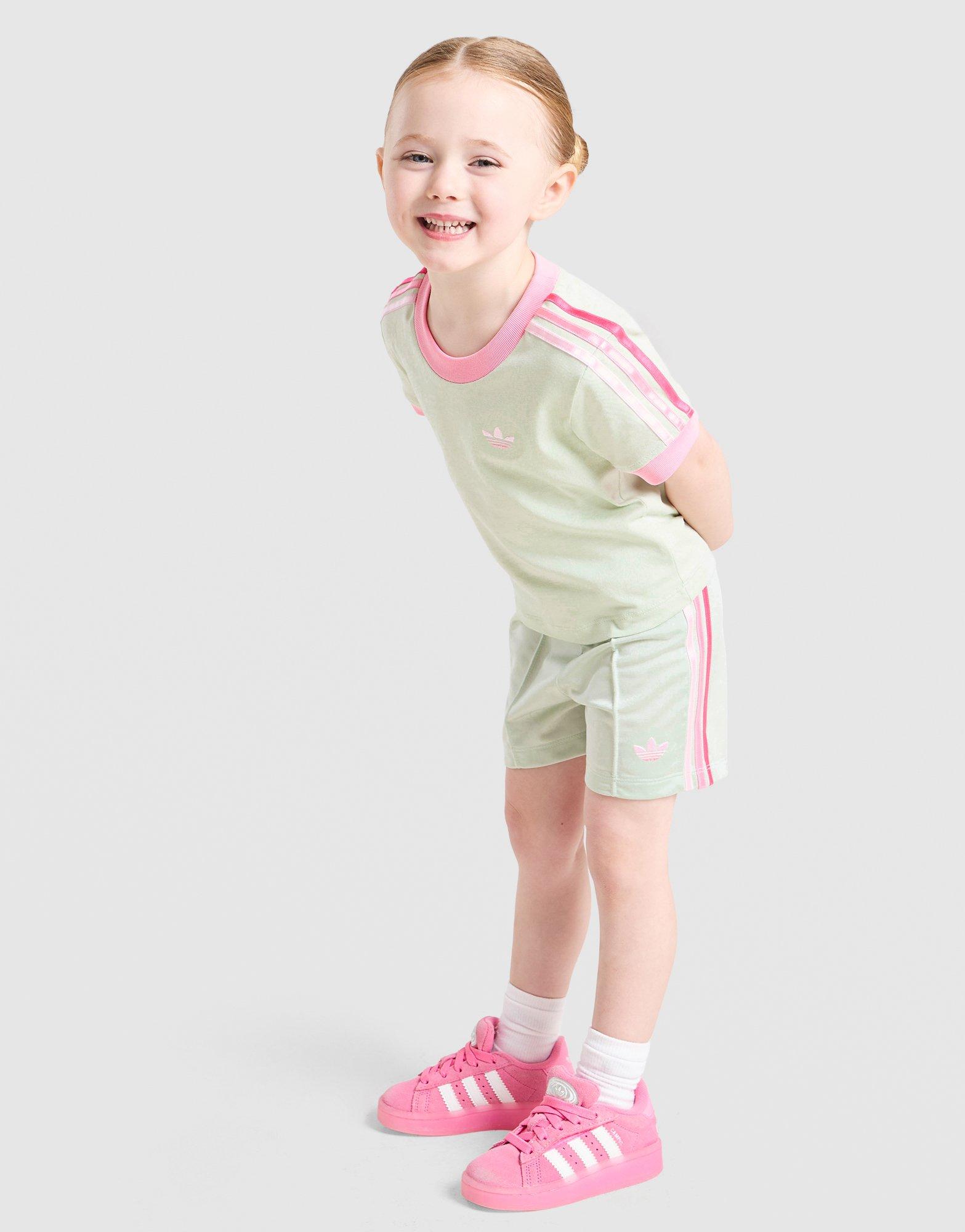 adidas Originals Girls' Firebird T-Shirt/Shorts Set Infant