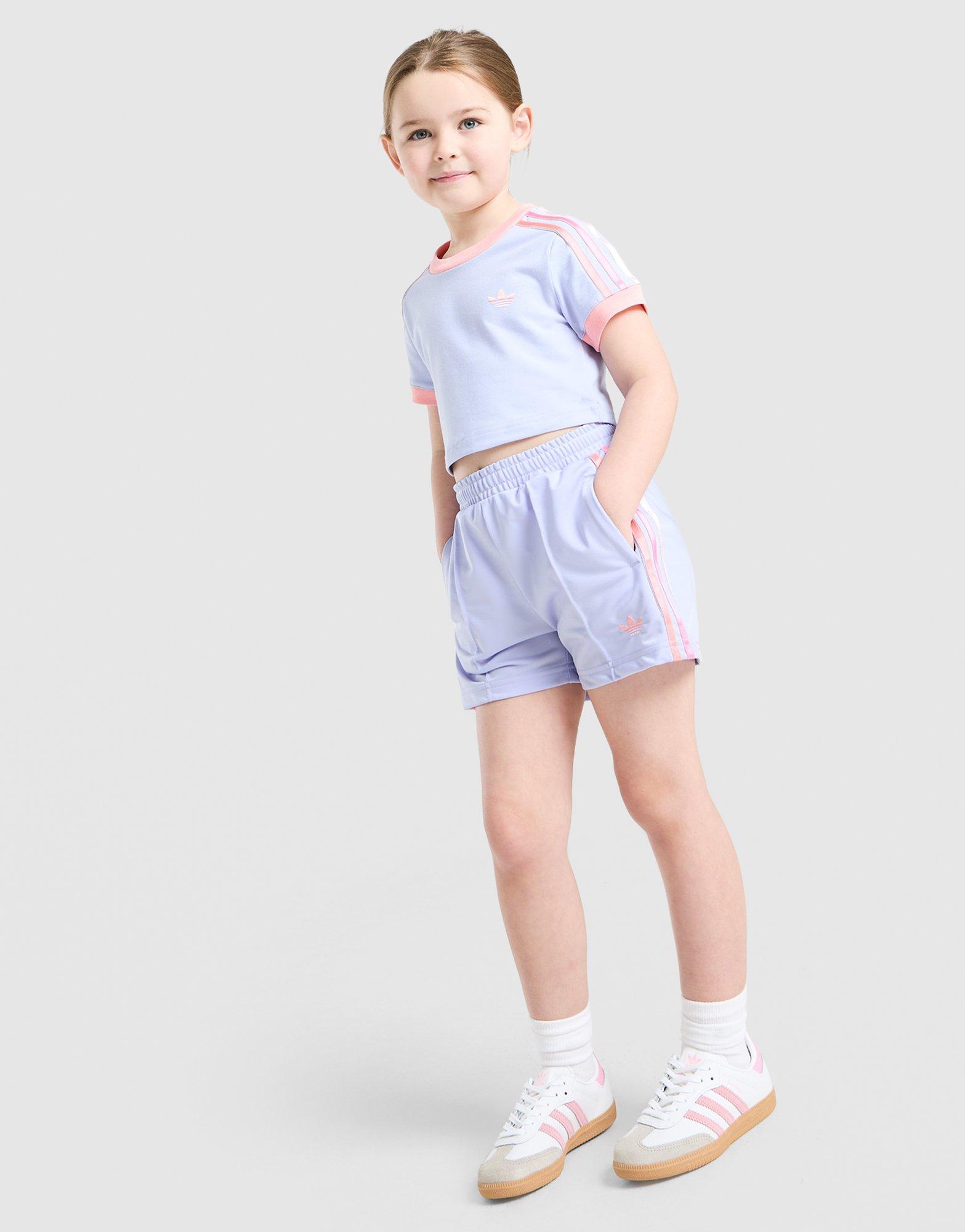 adidas Originals Girls' Firebird T-Shirt/Shorts Set Children