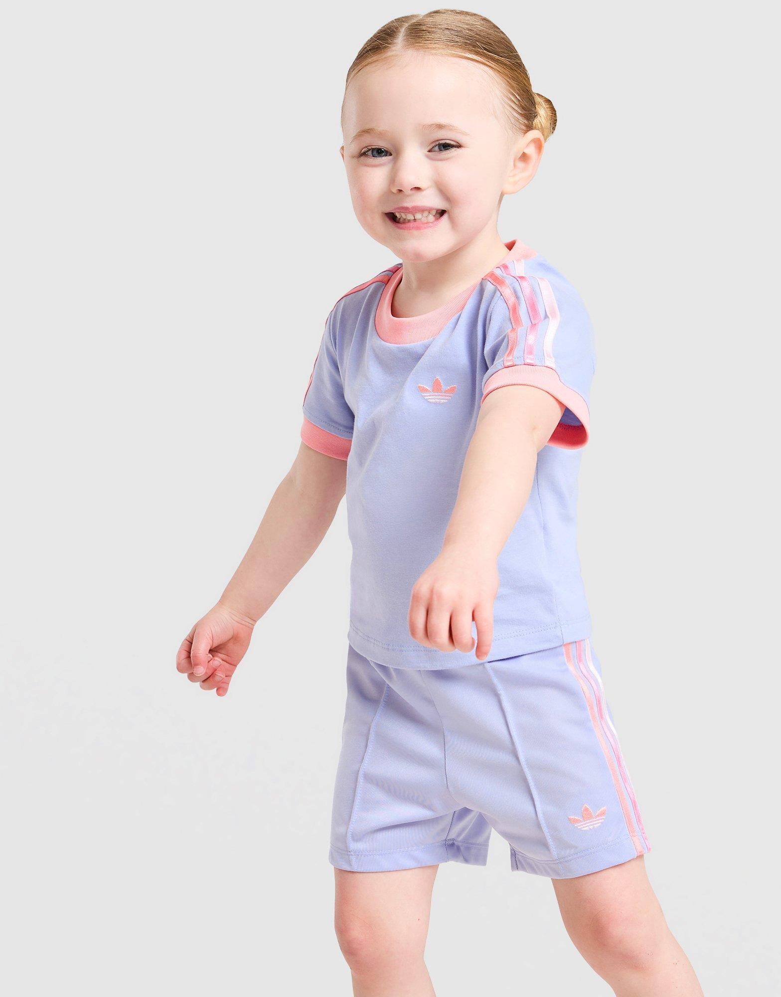 adidas Originals Girls' Firebird T-Shirt/Shorts Set Infant