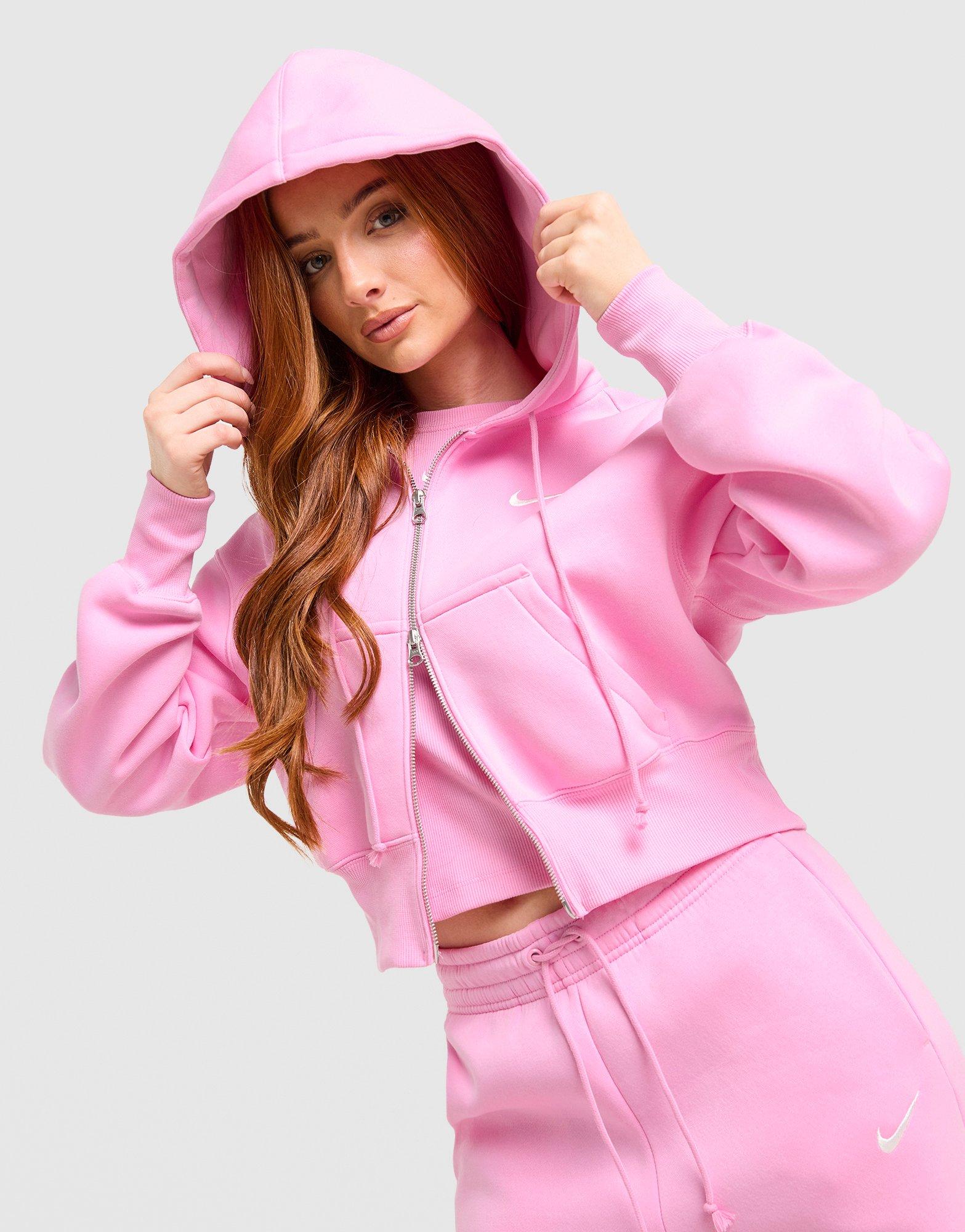 Nike Felpa con Cappuccio Crop Full Zip Phoenix