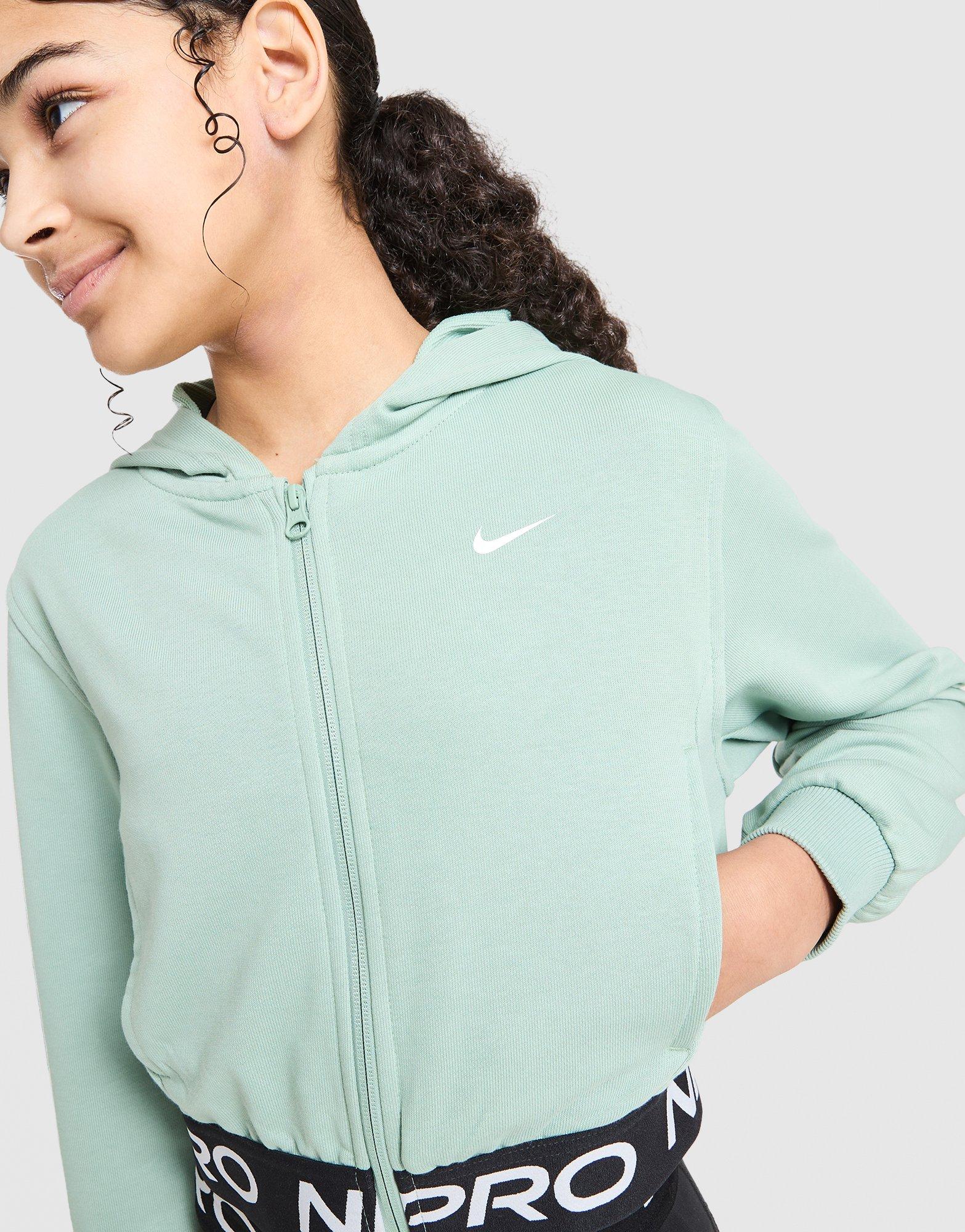 Nike Girls' Pro Crop Full Zip Hoodie Kinder