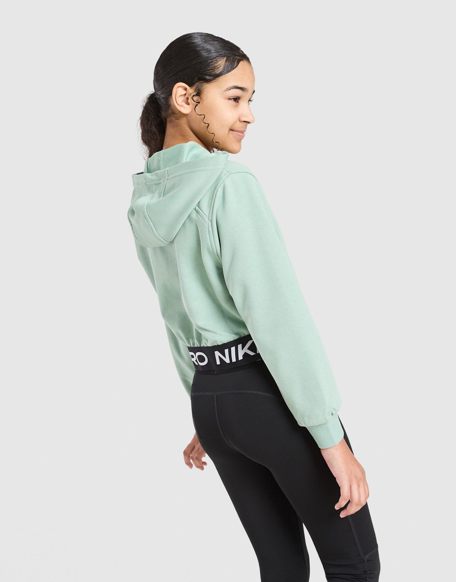 Nike Girls' Pro Crop Full Zip Hoodie Kinder