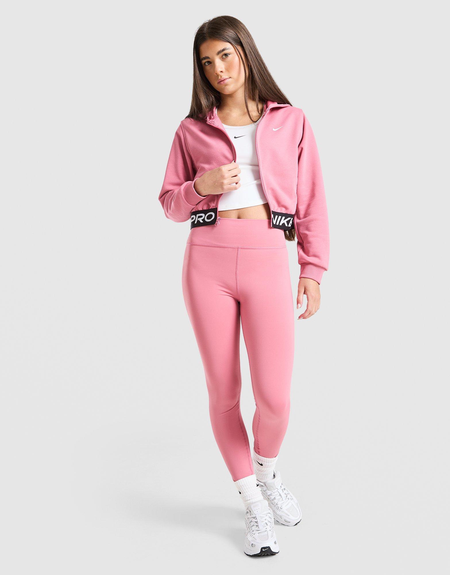 Nike Girls' Pro Crop Full Zip Hoodie Junior