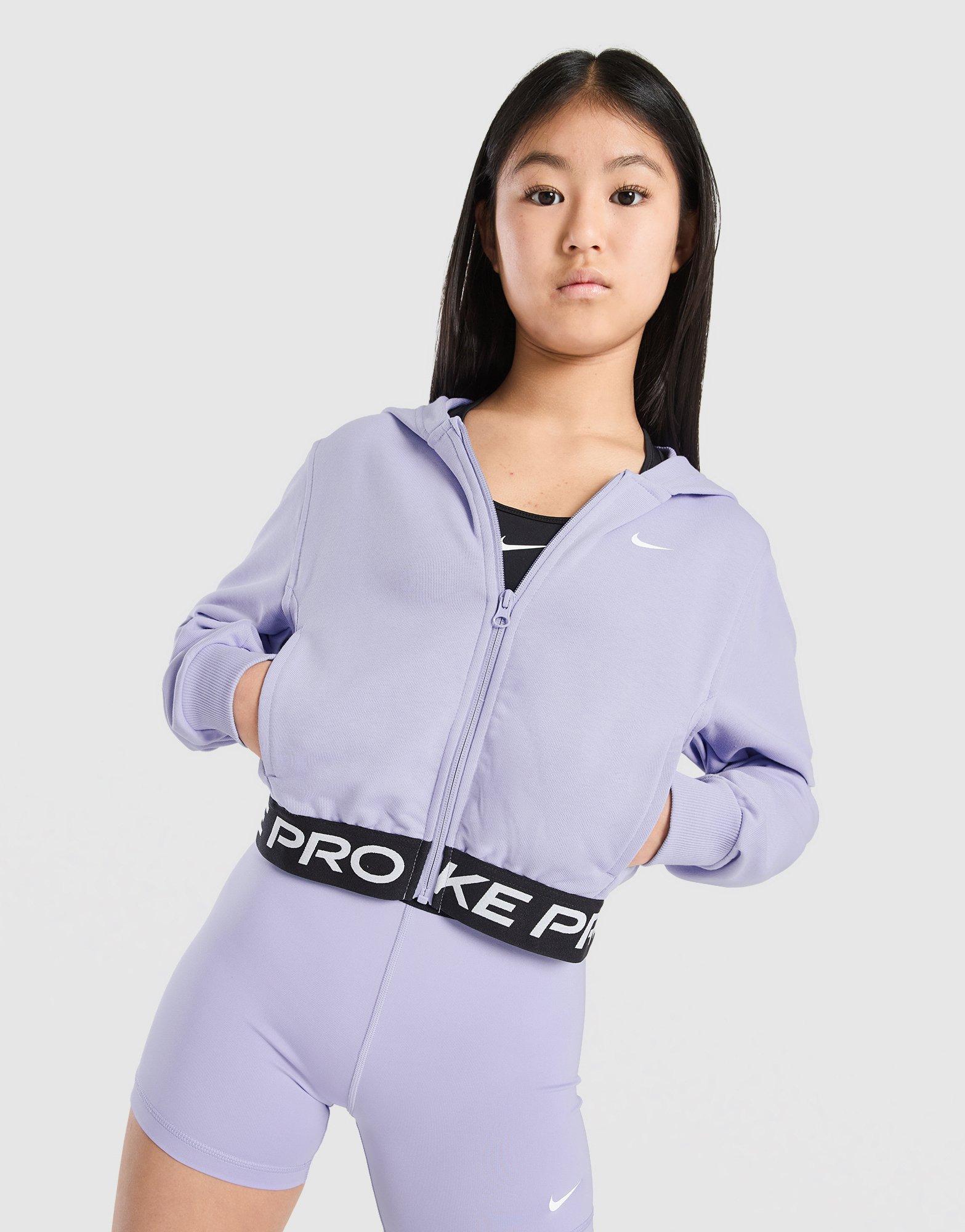 Nike Sweat à capuche zippé Pro Cropped Fille Junior