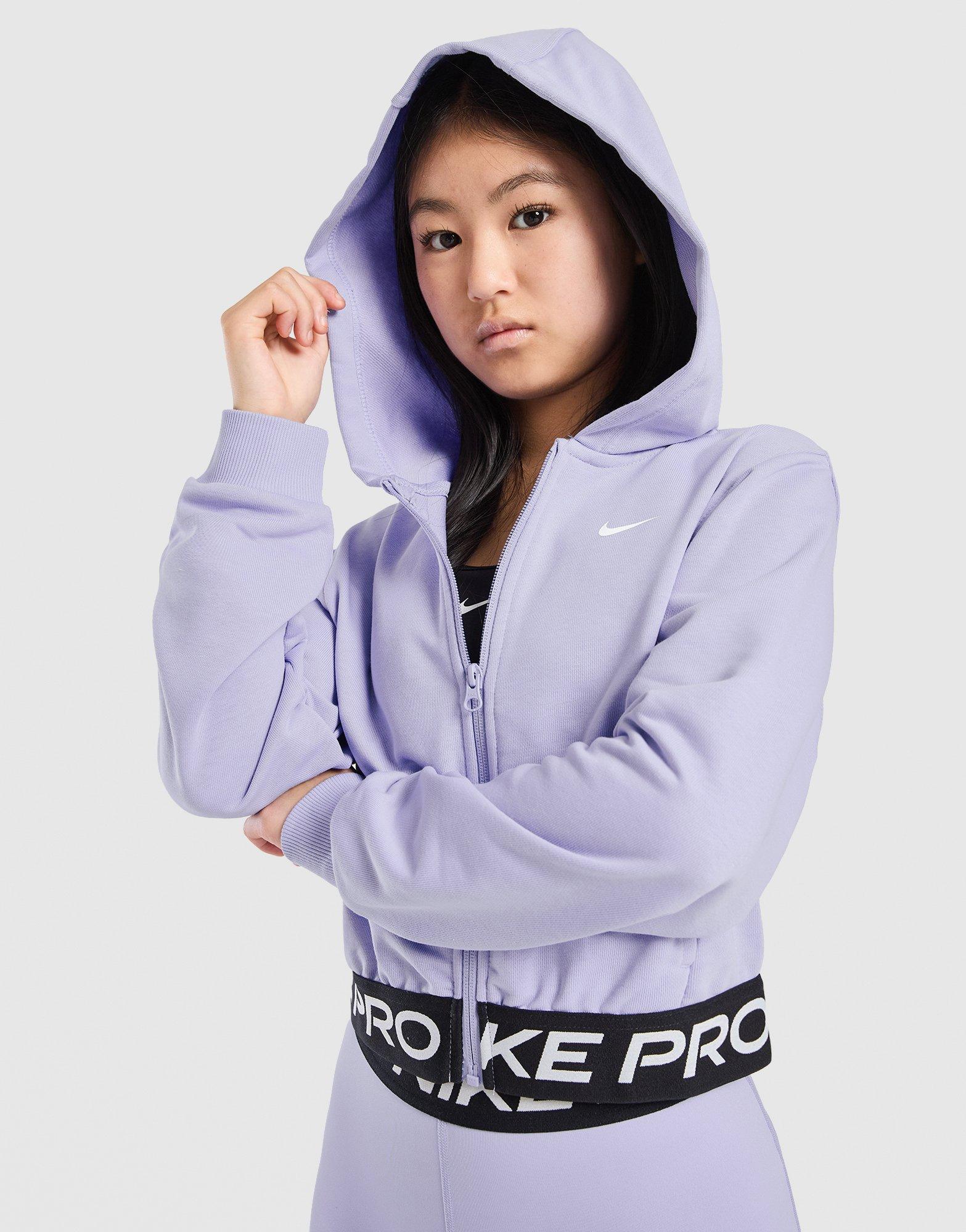 Nike Girls' Pro Cropped Full Zip Hoodie Junior