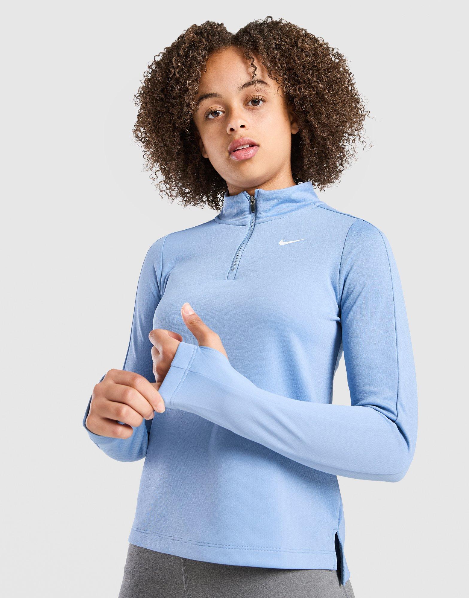 Nike Felpa Sportiva Maniche Lunghe Fitness 1/2 Zip Junior