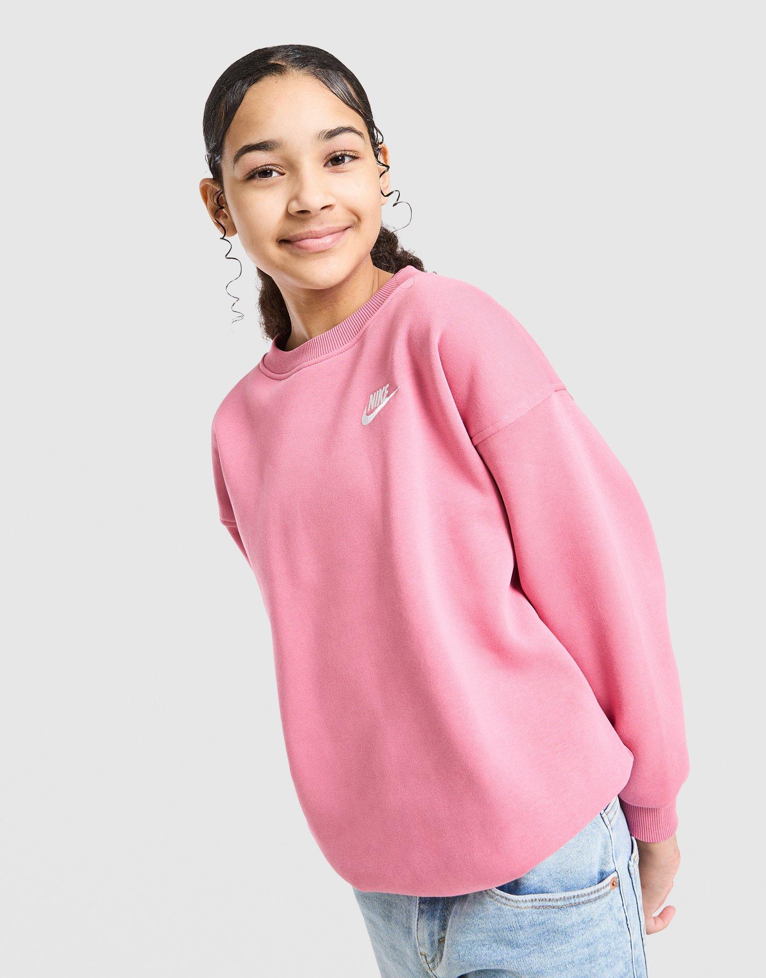 Nike Girls' Club Oversized Crew Sweatshirt Junior