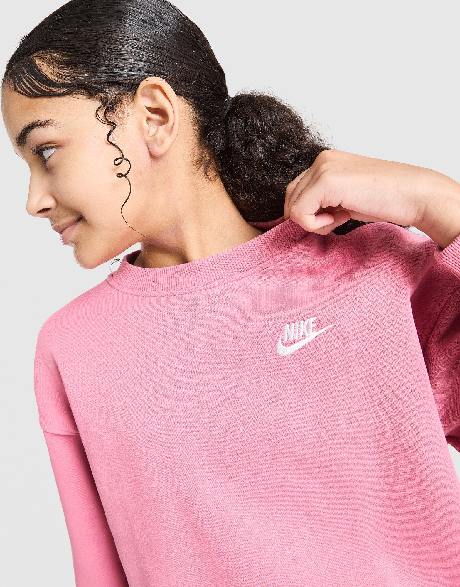 Nike Girls' Club Oversized Crew Sweatshirt Junior