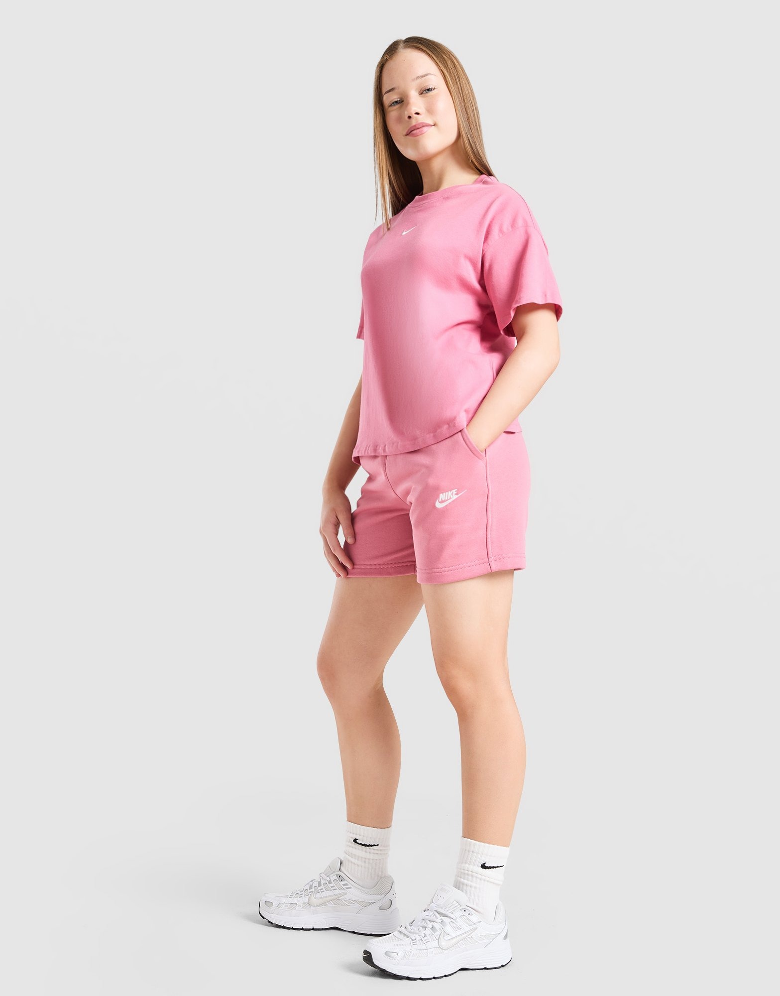Pink Nike Girls' French Terry Shorts Junior | JD Sports UK