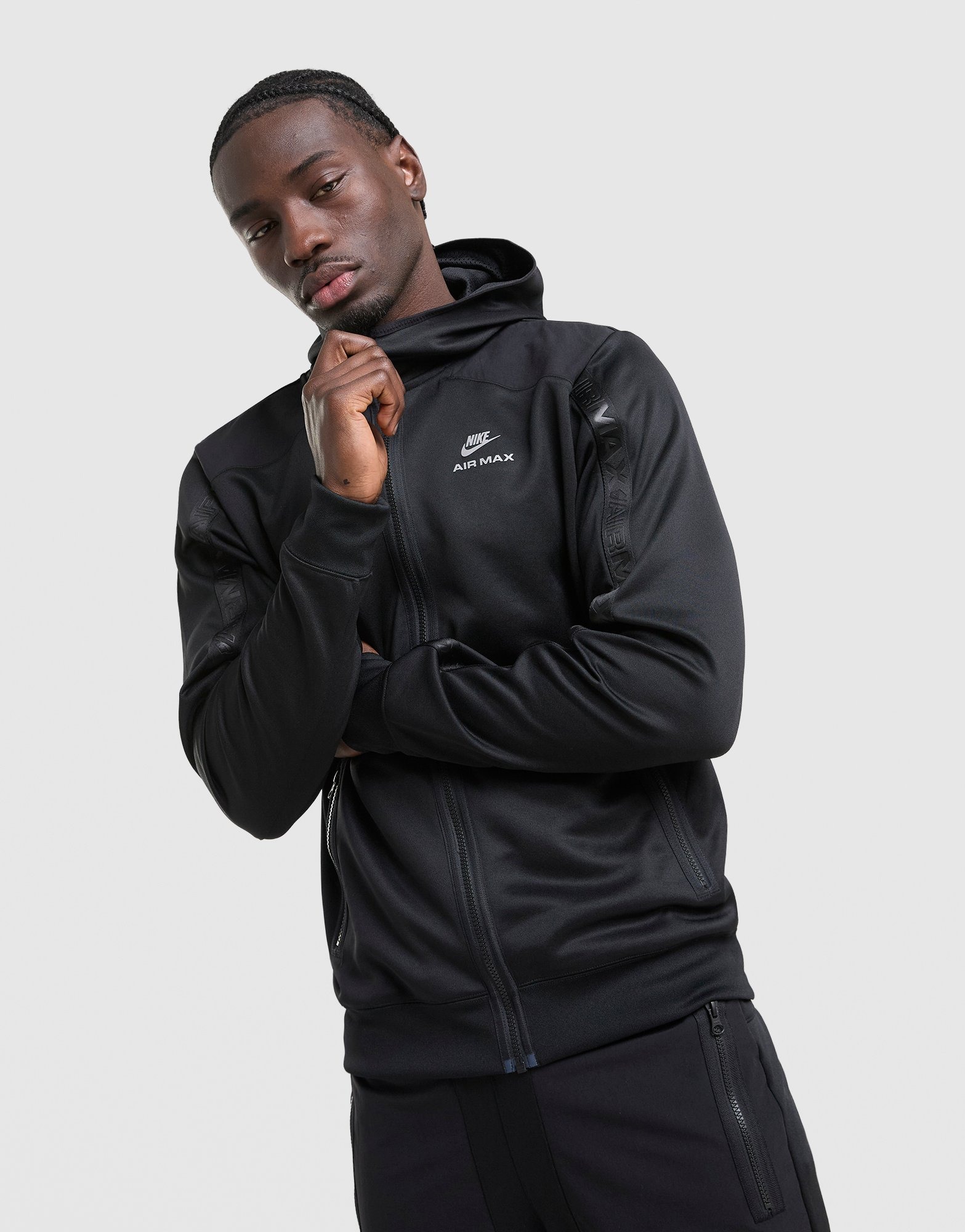 Black Nike Air Max Poly Full Zip Hoodie - JD Sports Global
