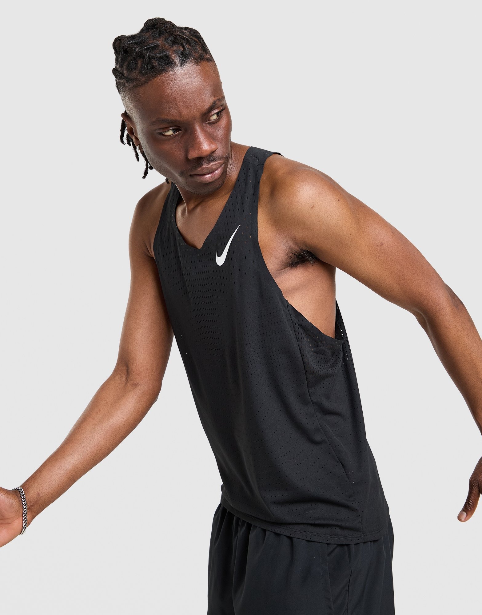 Black Nike AeroSwift Vest Top - JD Sports Global