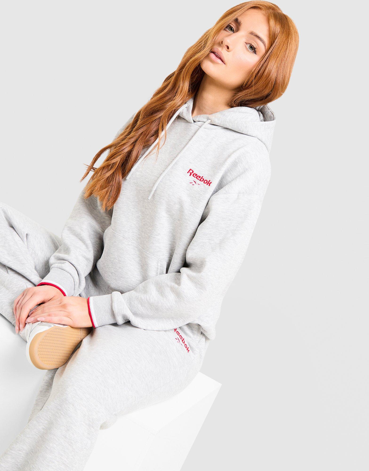 Reebok Felpa con Cappuccio Oversize Retro
