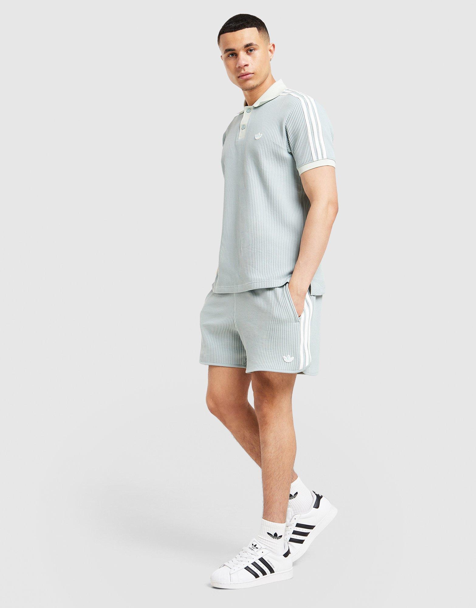 adidas Originals 3-Stripes Waffle Knit Polo Shirt