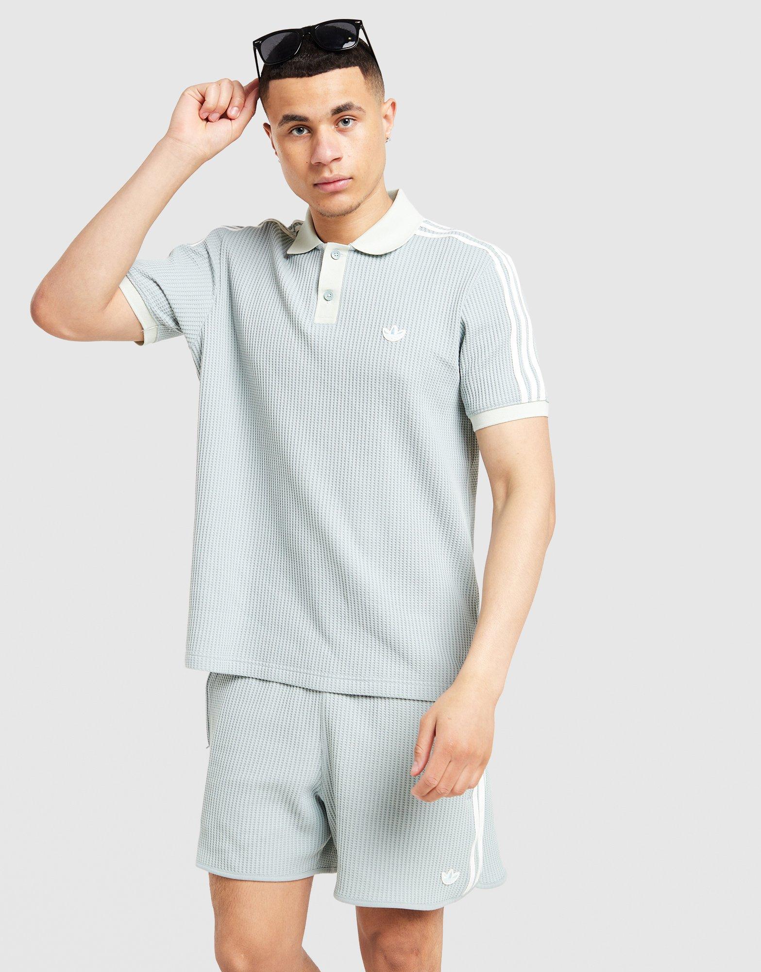 adidas Originals 3-Stripes Waffle Knit Polo Shirt