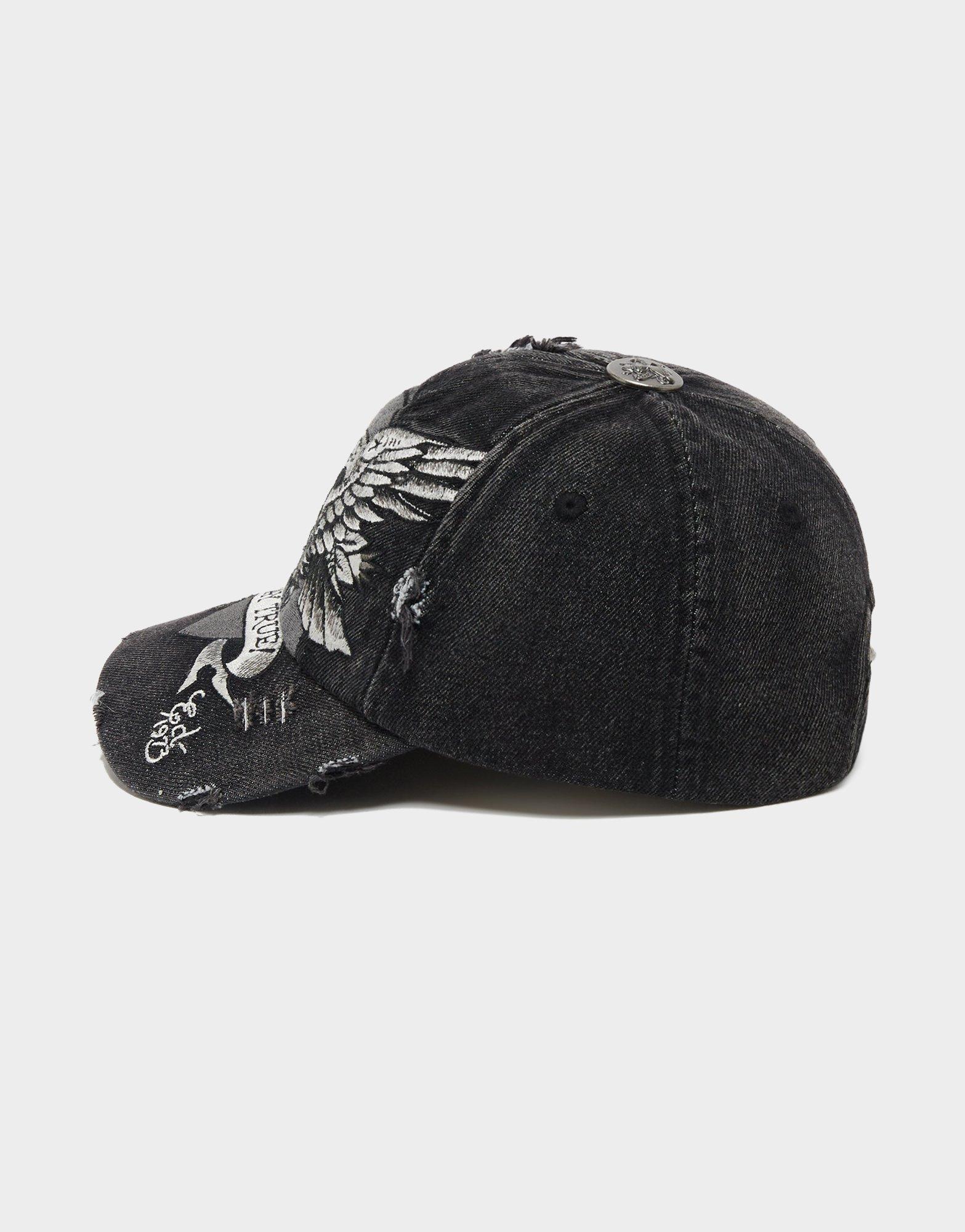 Ed Hardy Distressed Brave Hearts Cap
