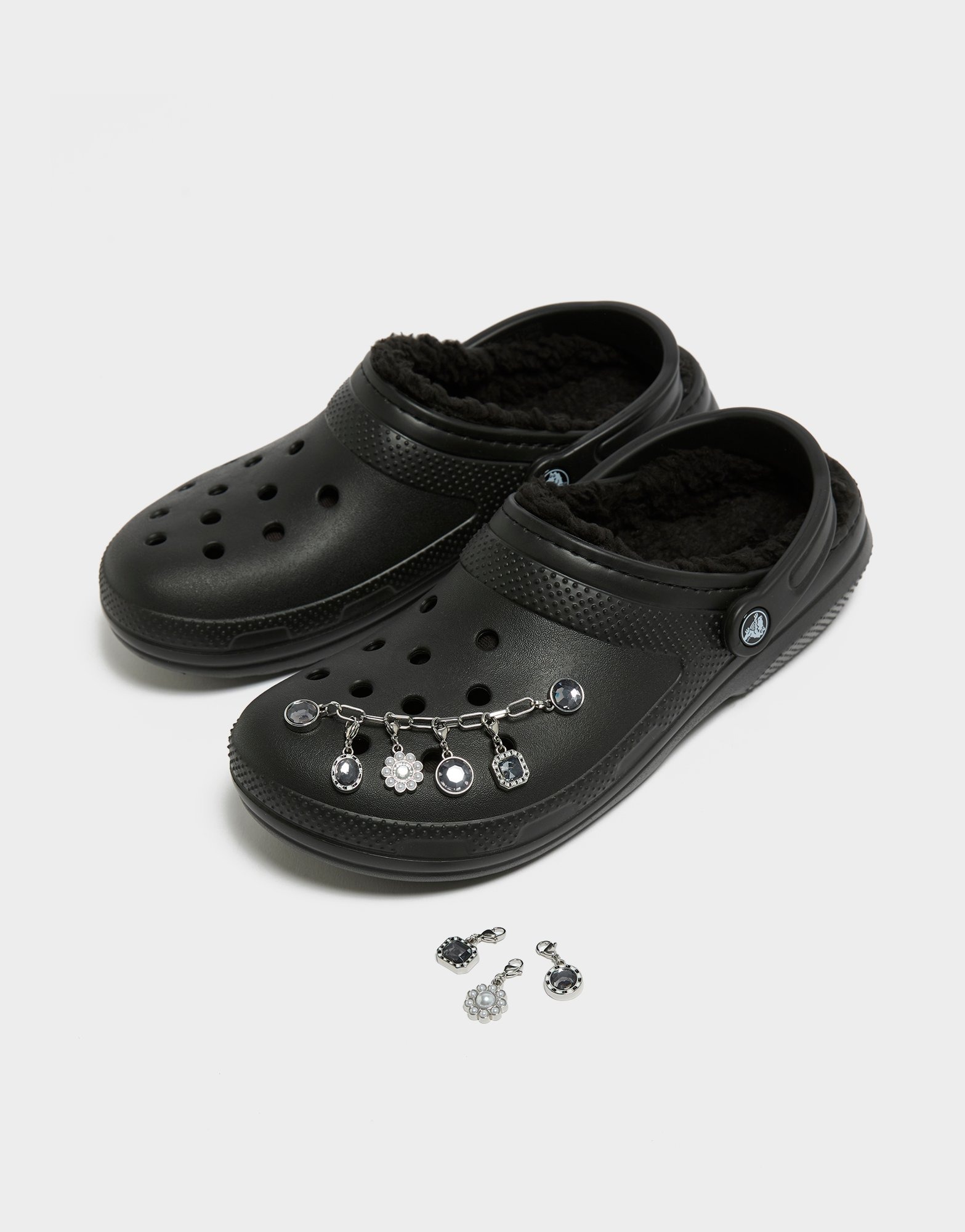 Grey Crocs 4-Pack Silver Chain Jibbitz Charms - JD Sports België