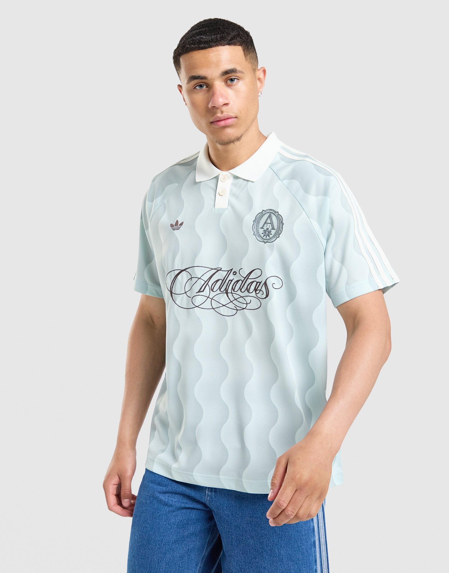 Green adidas Originals All Over Print Football Jersey | JD Sports UK