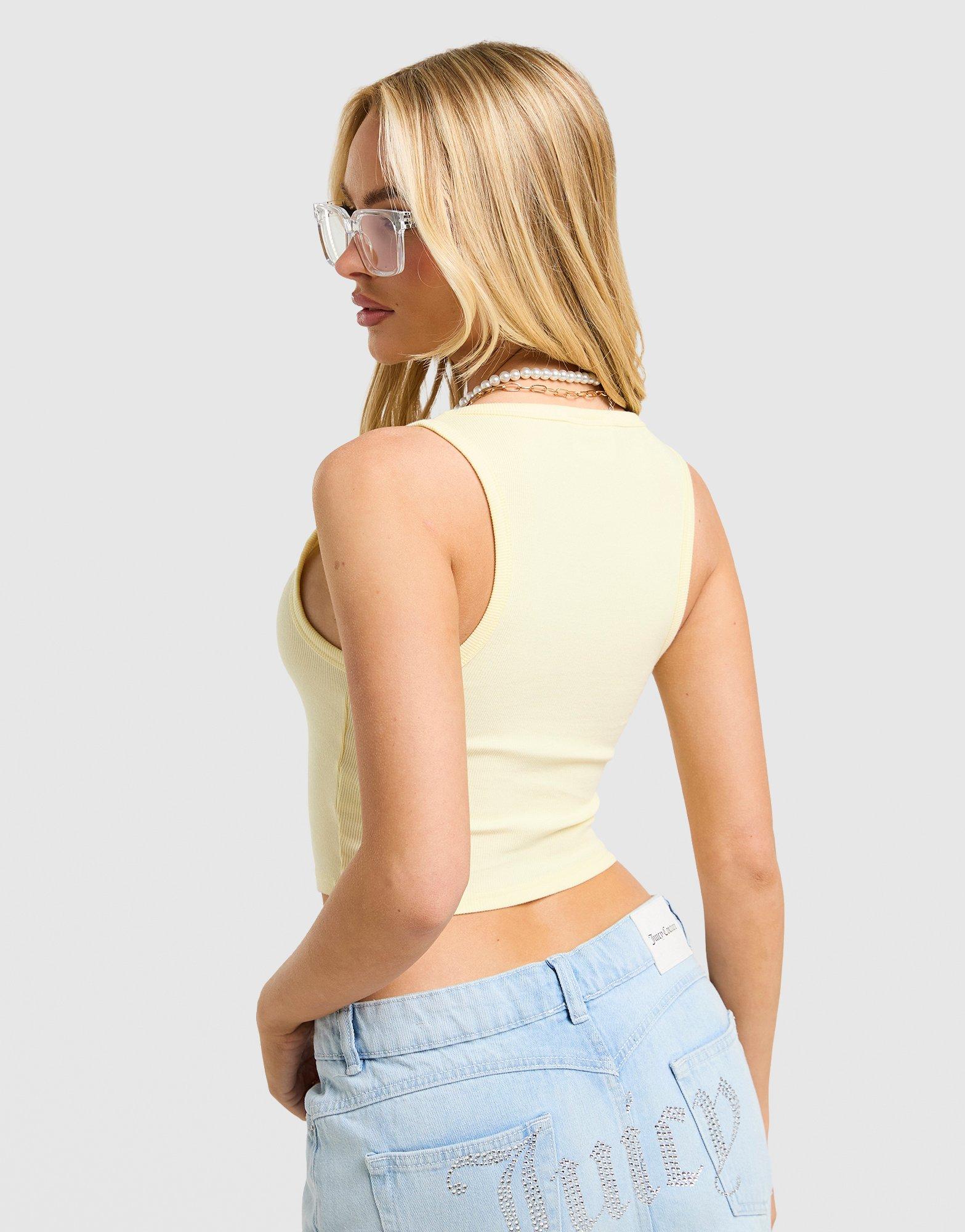 JUICY COUTURE Rib Diamante Tank Top