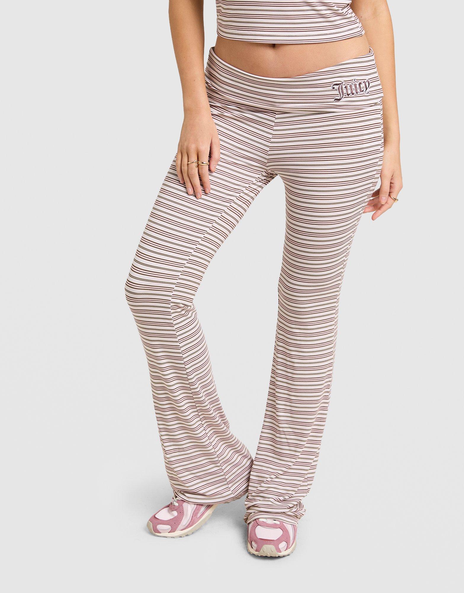 JUICY COUTURE Stripe Logo Flare Joggers