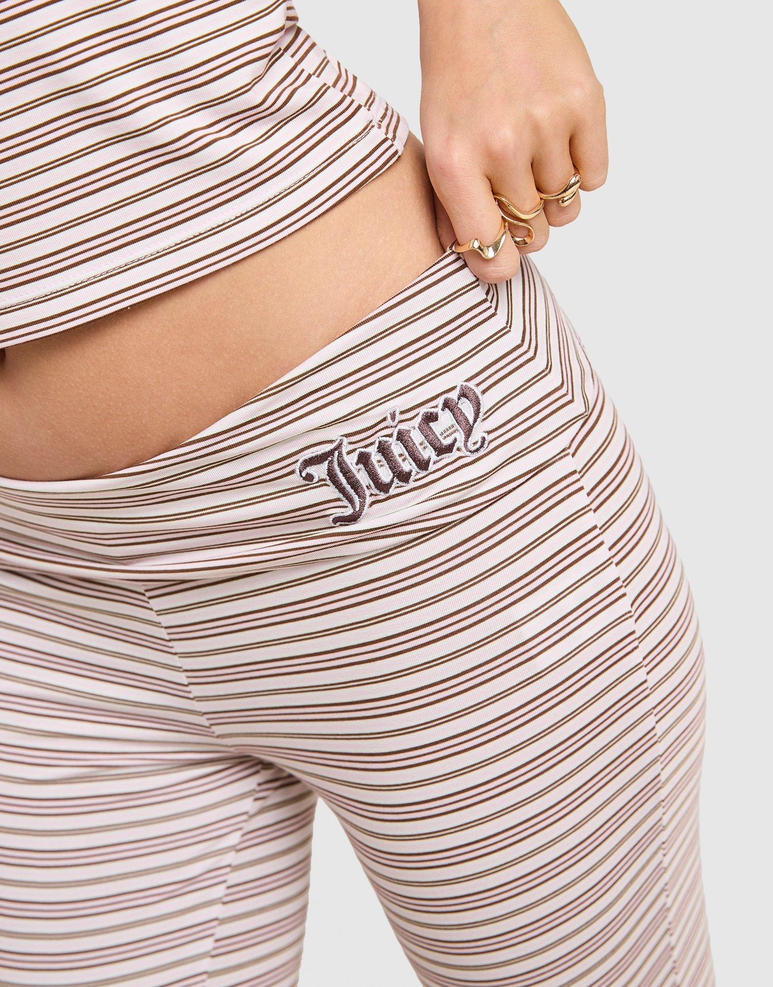 JUICY COUTURE Stripe Logo Flare Joggers