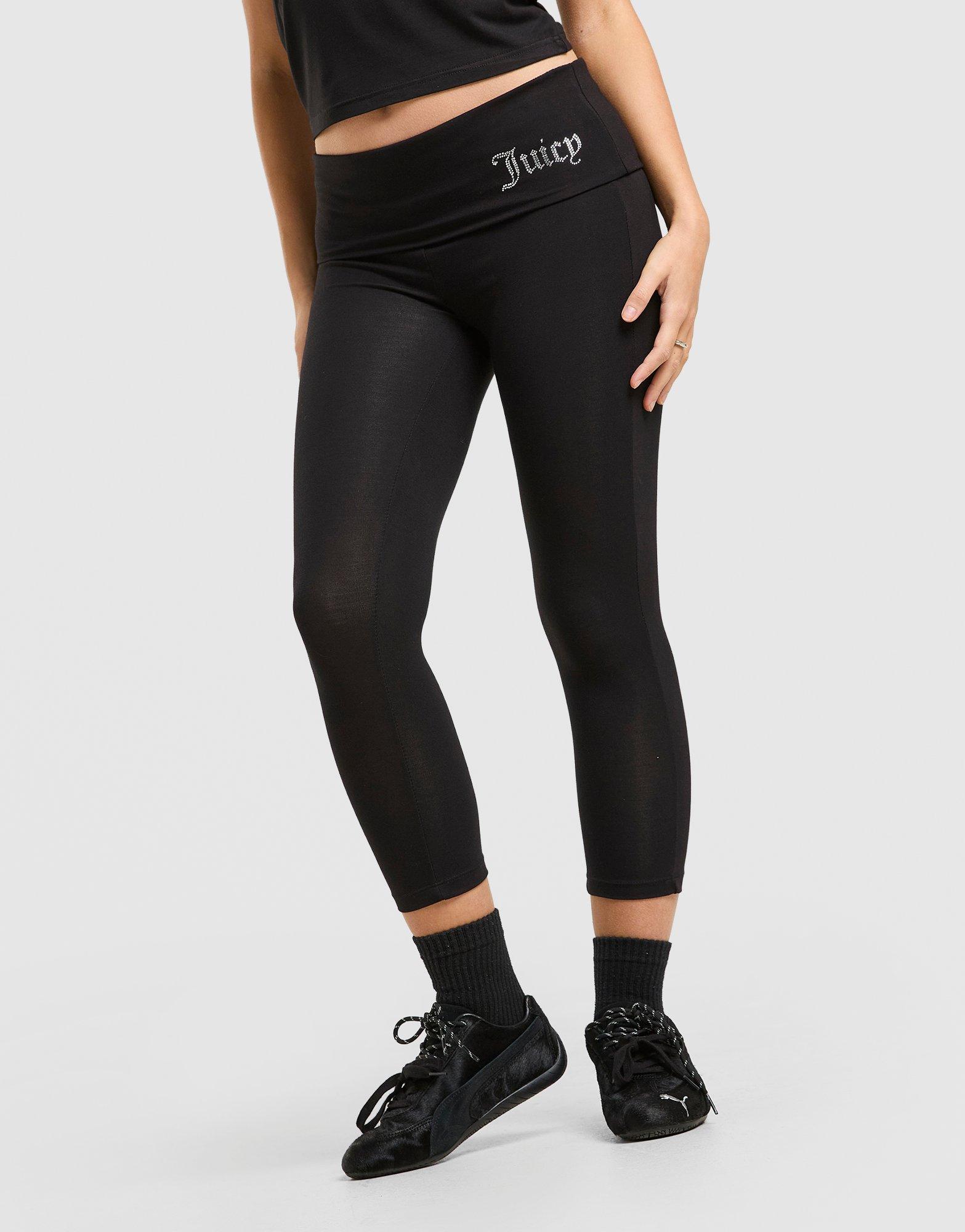 JUICY COUTURE Jersey Fold Over Capri Leggings