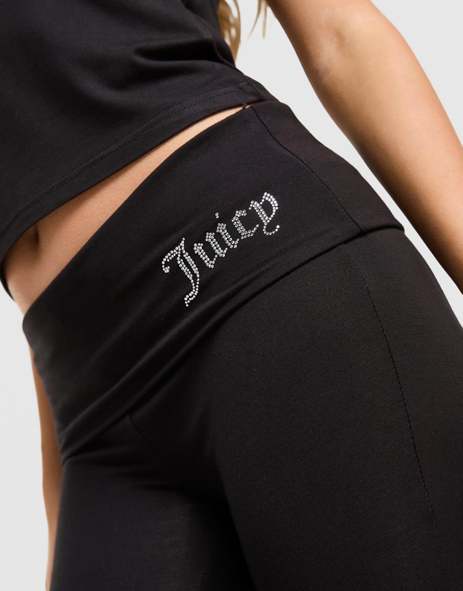 JUICY COUTURE Jersey Fold Over Capri Leggings