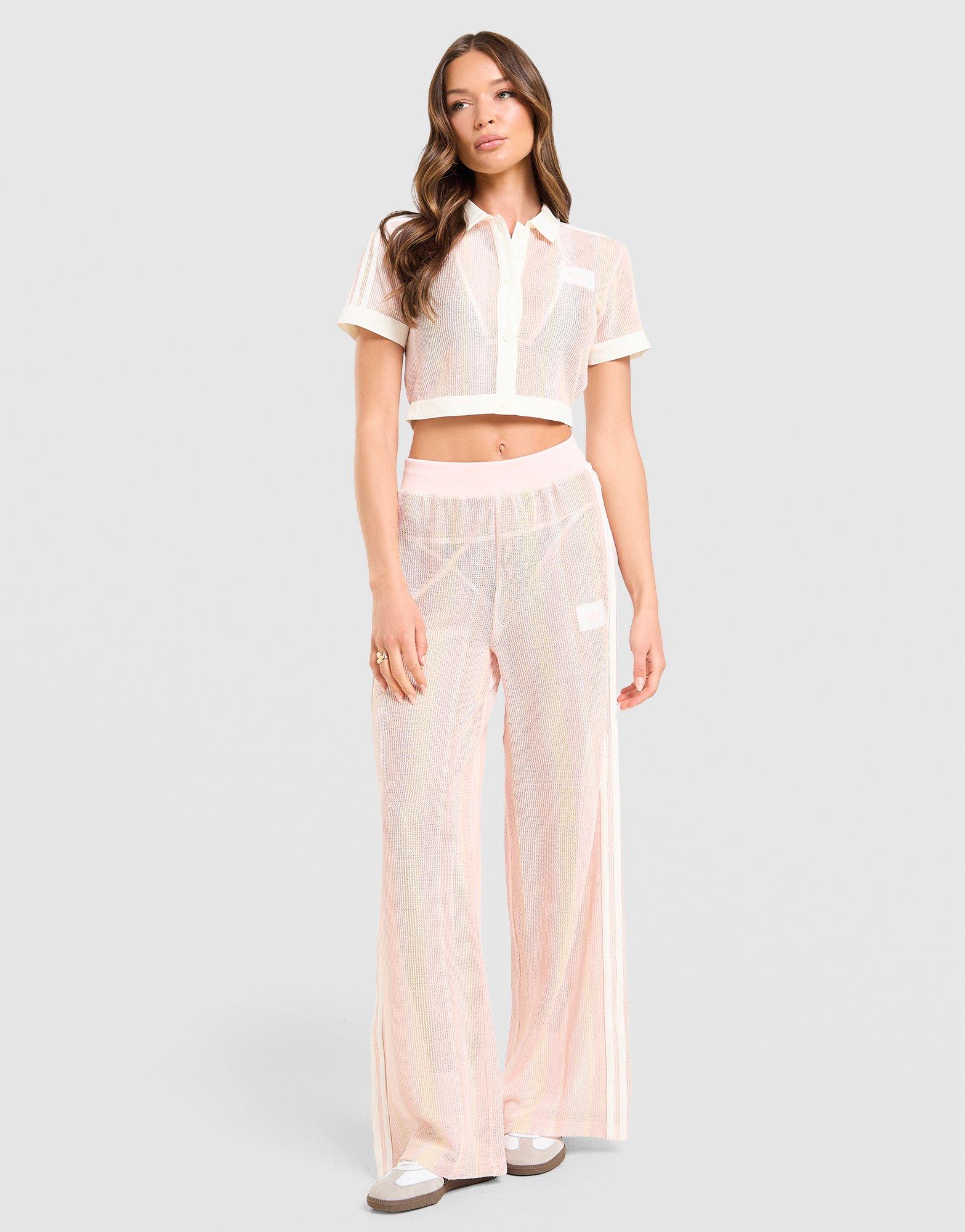 adidas Originals Crochet Crop Polo Shirt