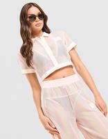 adidas Originals Crochet Crop Polo Shirt