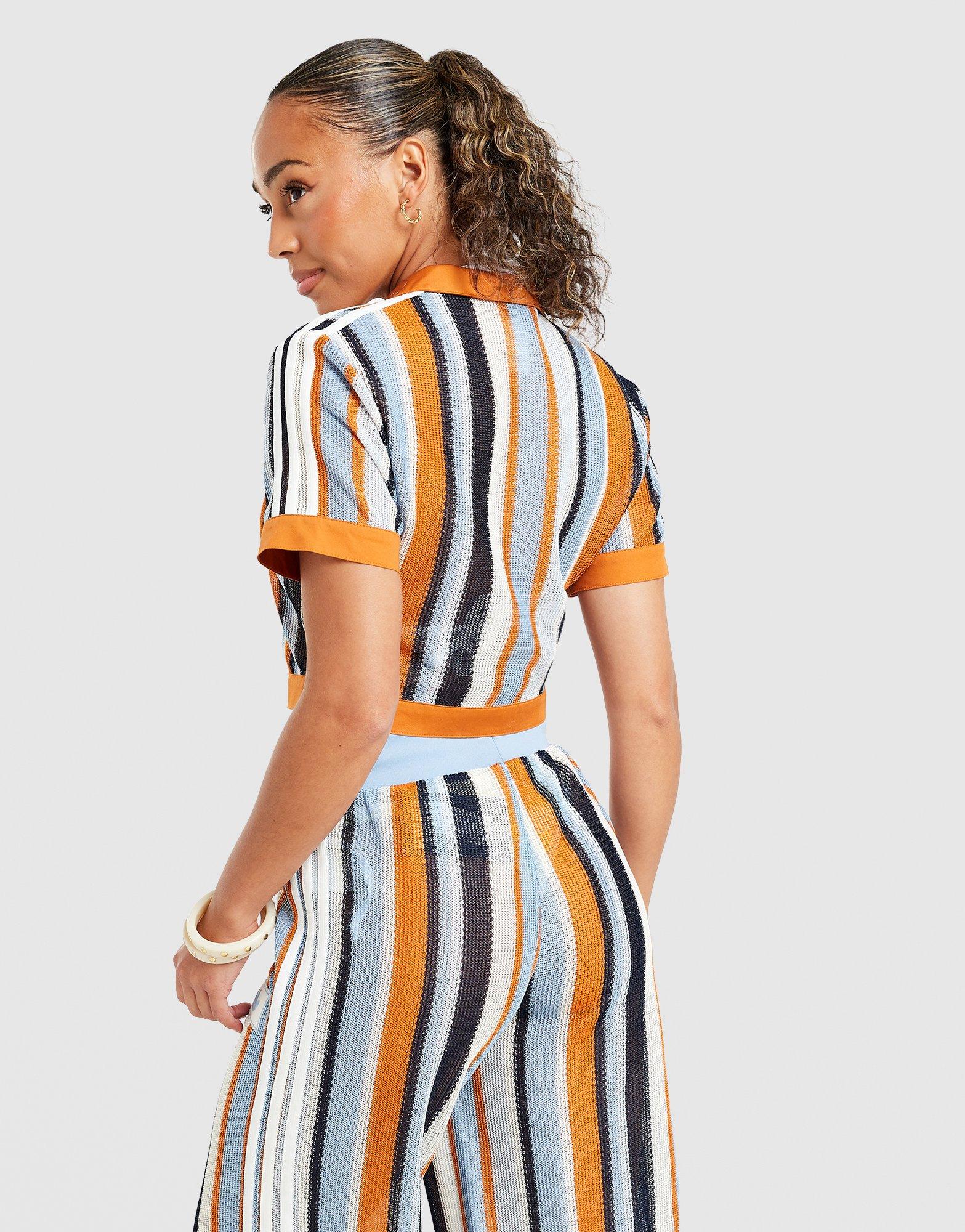 adidas Originals Crochet Crop Polo Shirt