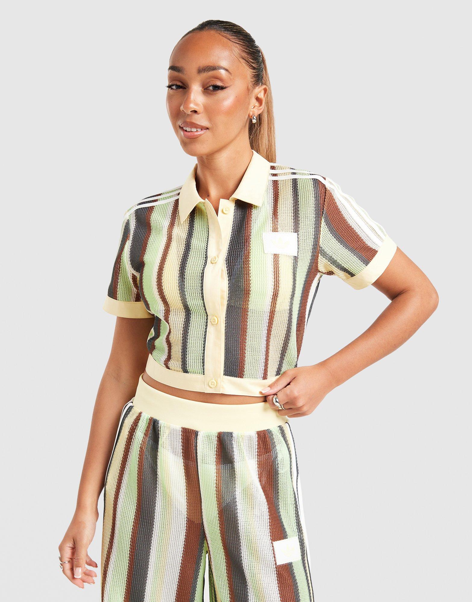 adidas Originals Crochet Crop Polo Shirt
