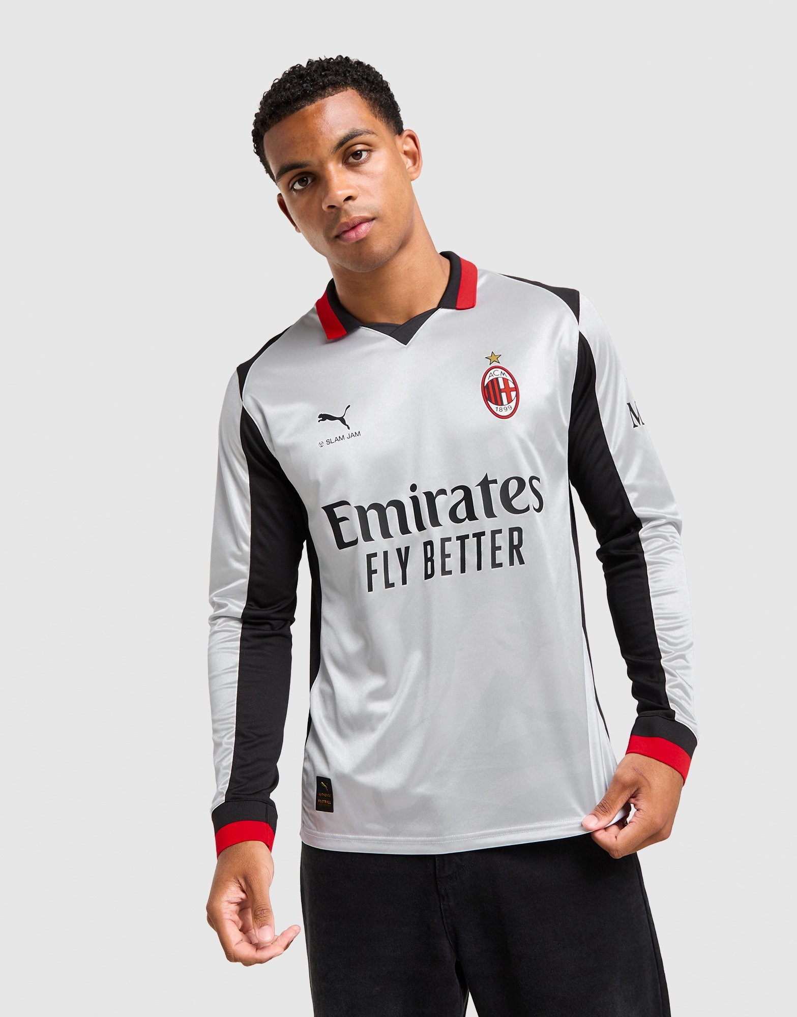 Grey PUMA x Slam Jam AC Milan Long Sleeve Shirt - JD Sports Global