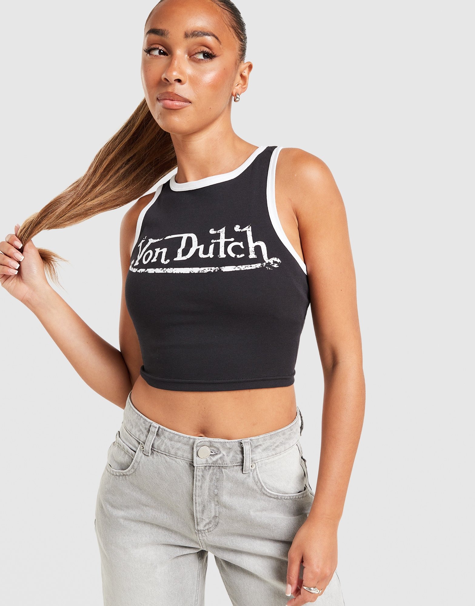 Black Von Dutch Large Logo Tank Top - JD Sports Global
