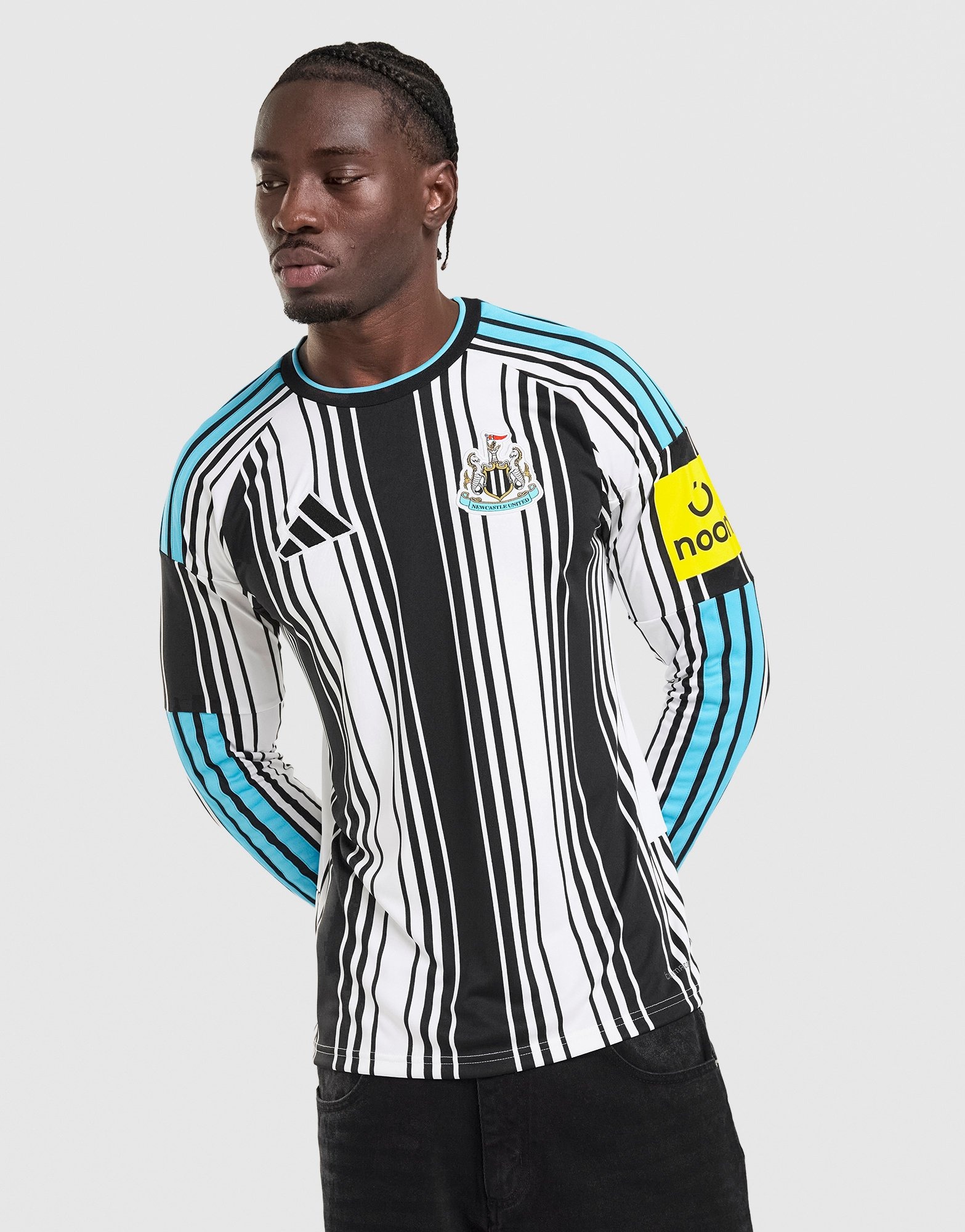 White adidas Newcastle United FC 2026/27 Long Sleeve Home Shirt
