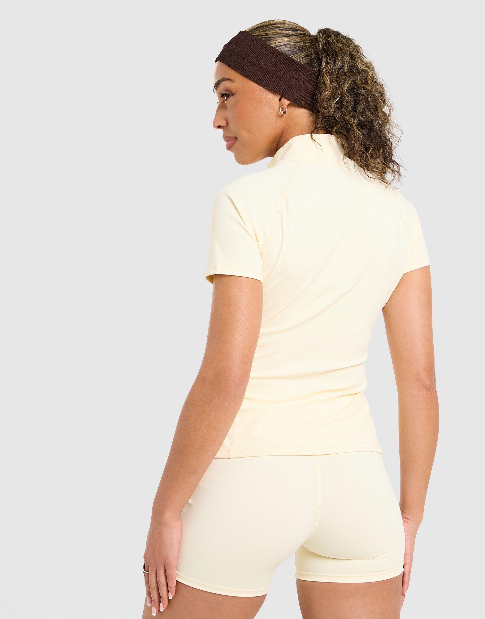 DAILYSZN Sculpt Short Sleeve Full Zip Top