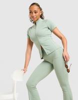 DAILYSZN Sculpt Short Sleeve Full Zip Top