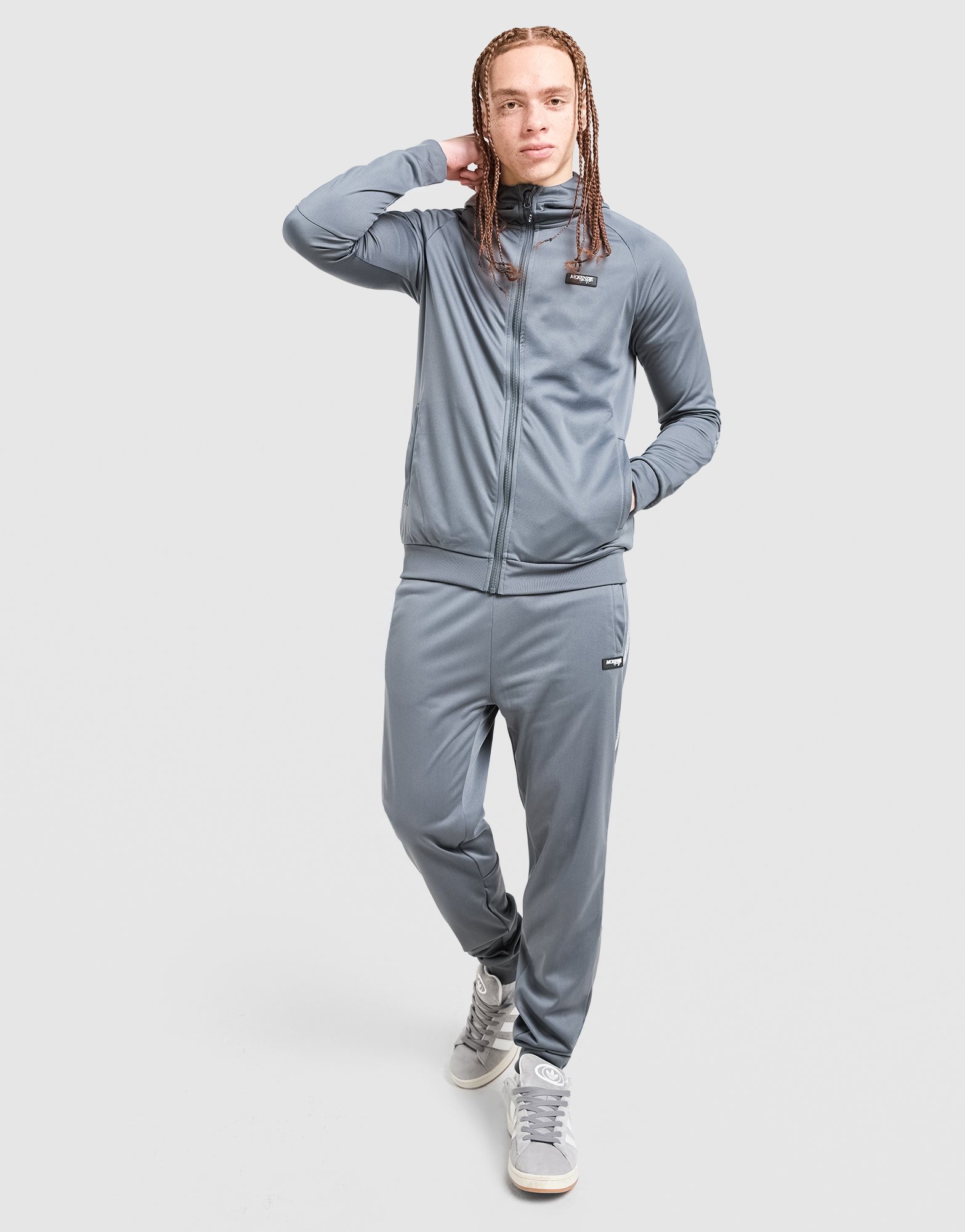 Grey McKenzie Fade Poly Full Zip Hoodie | JD Sports UK
