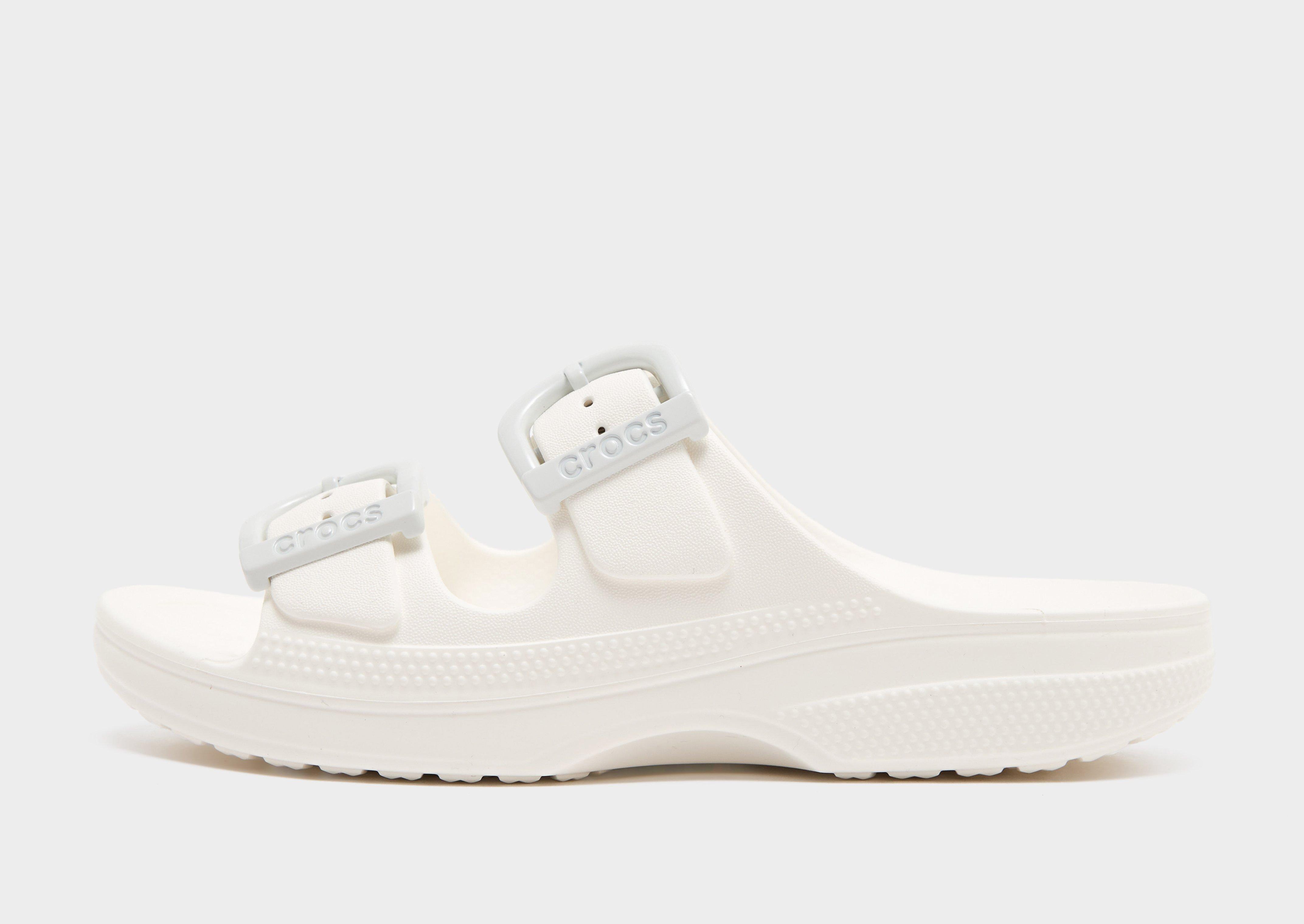 White Crocs Saturday Enamel Buckle Sandal Women's - JD Sports Global